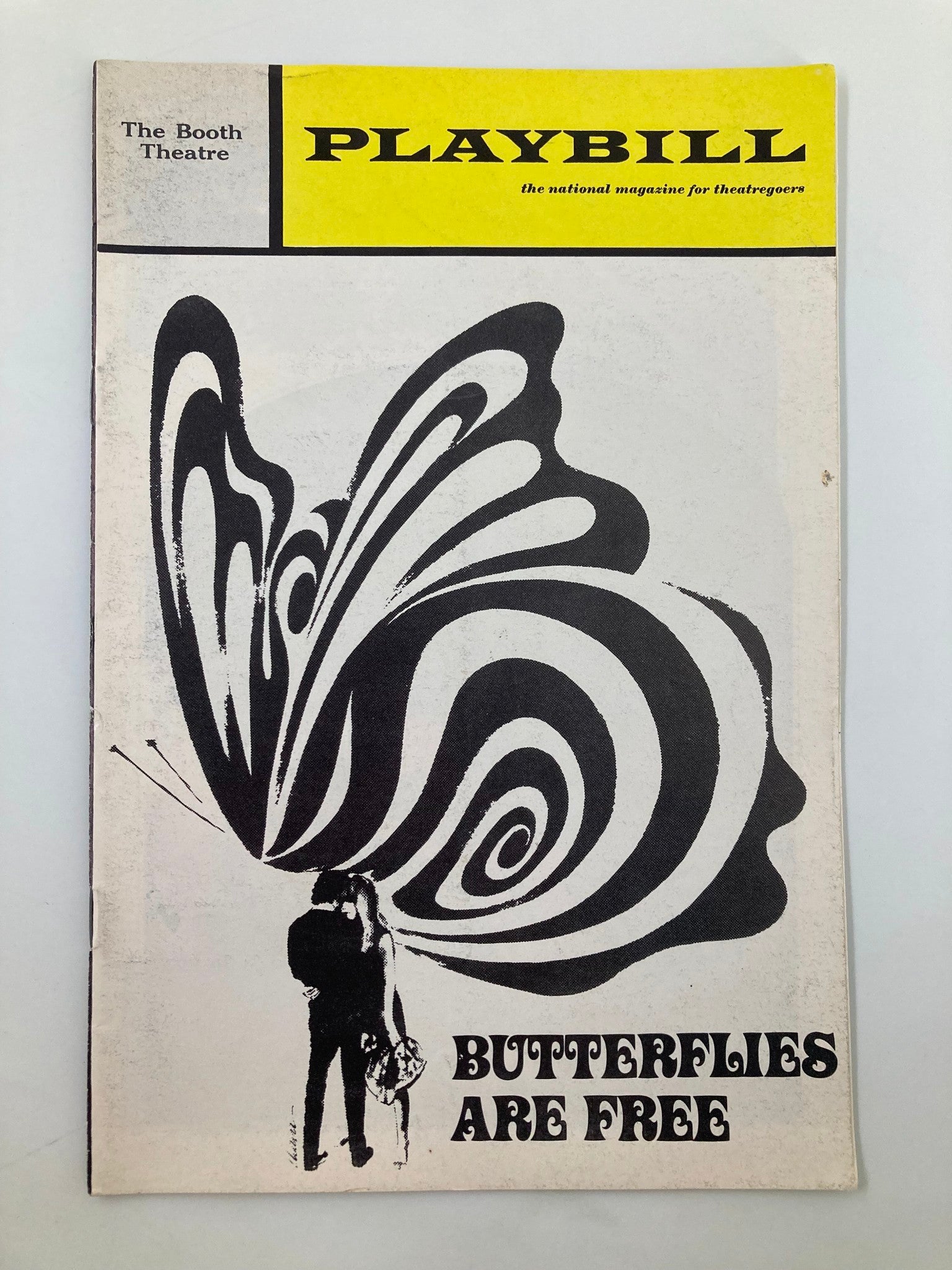 1970 Playbill The Booth Theatre Butterflies Are Free Keir Dullea, Eileen Heckart