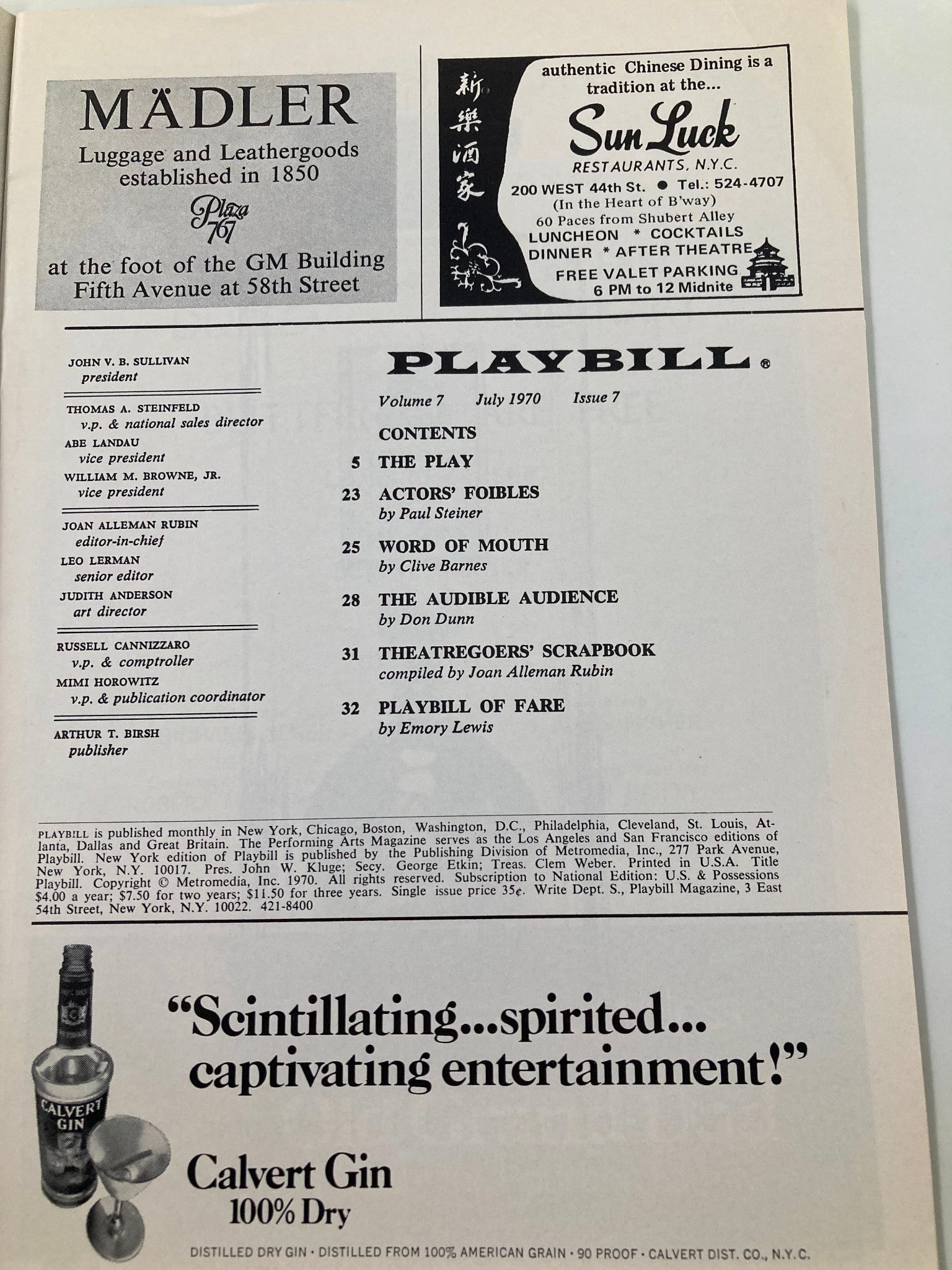 1970 Playbill The Booth Theatre Butterflies Are Free Keir Dullea, Eileen Heckart