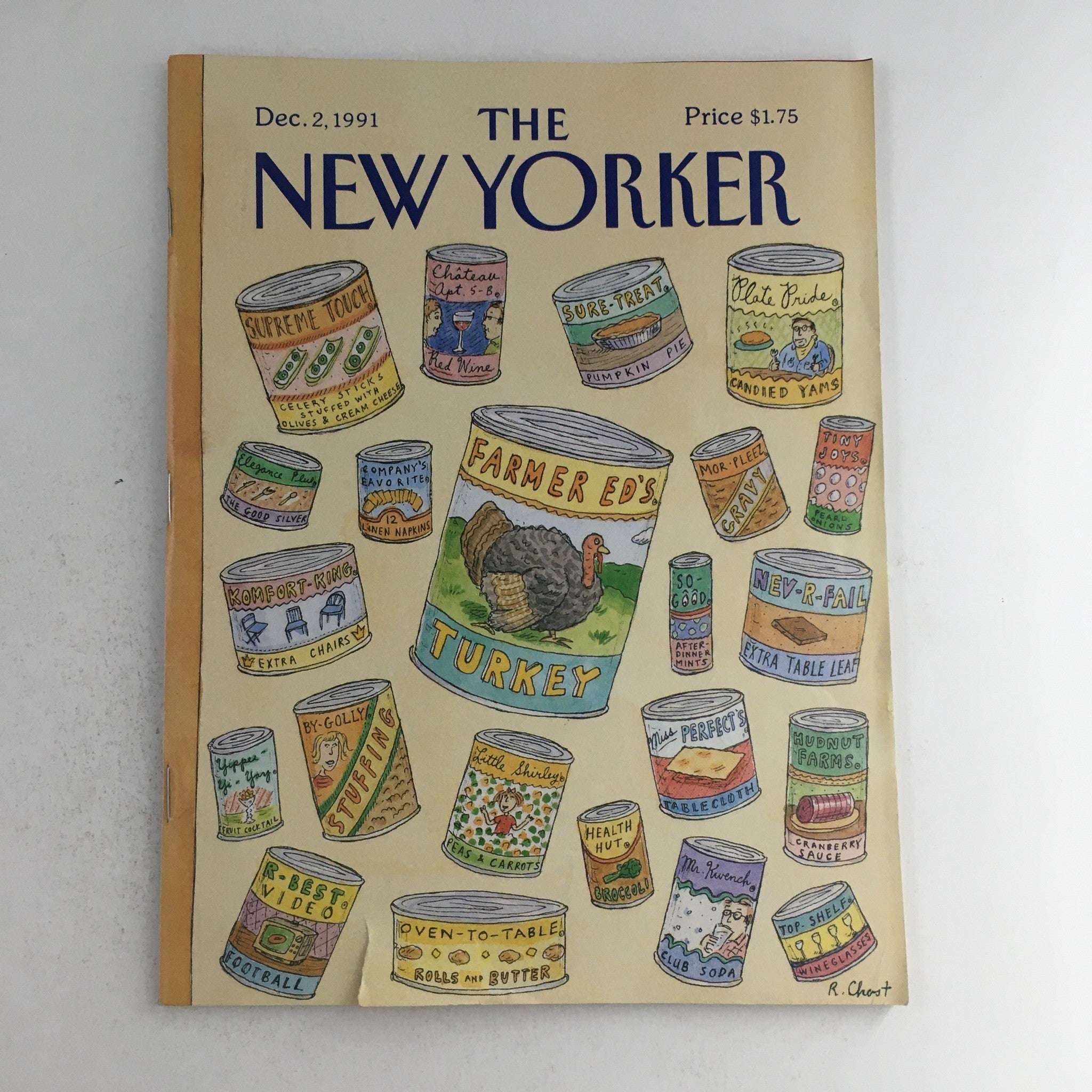 The New Yorker December 2 1991 Full Magazine Theme Cover by Roz Chast No Label