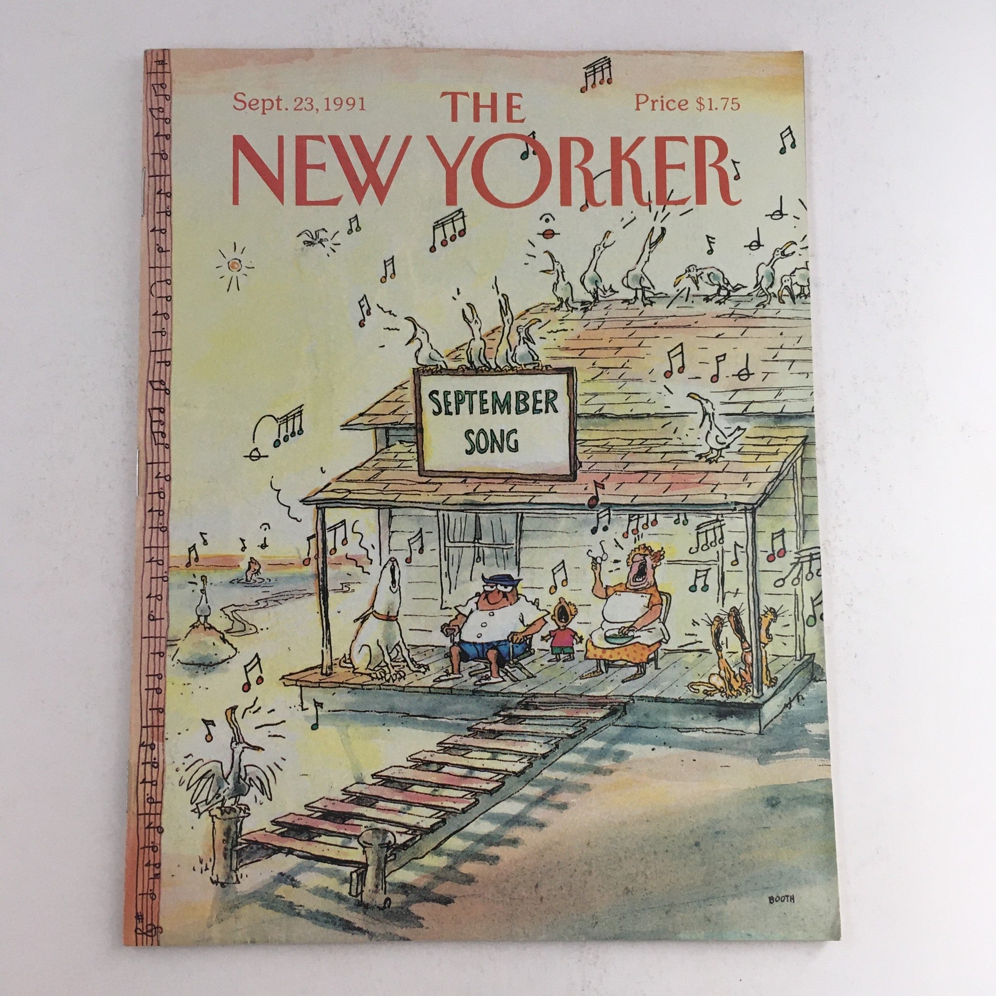 The New Yorker September 23 1991 Full Magazine Theme Cover by George Booth