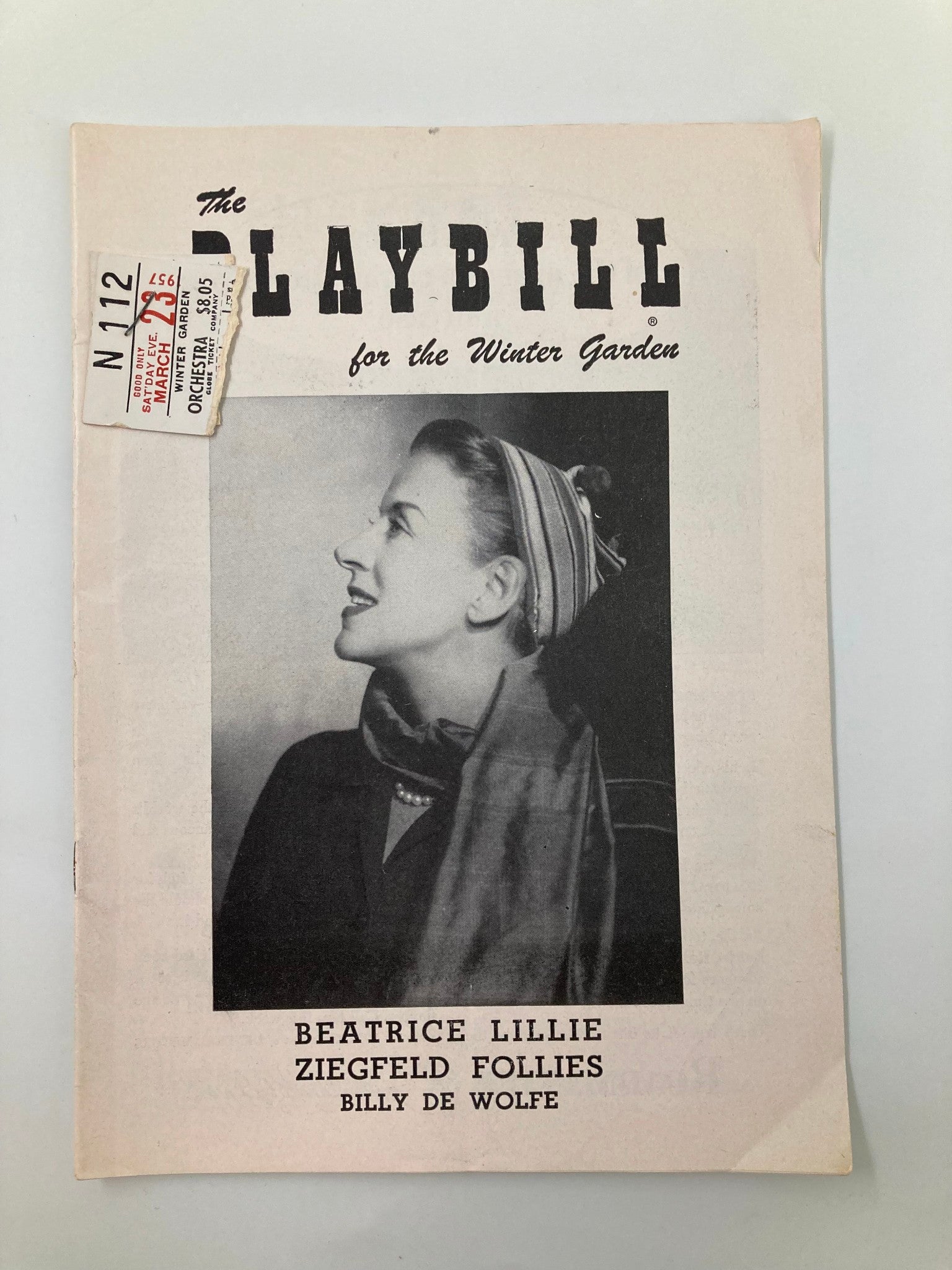 1957 Playbill Winter Garden Beatrice Lillie Ziegfeld Follies Billy de Wolfe