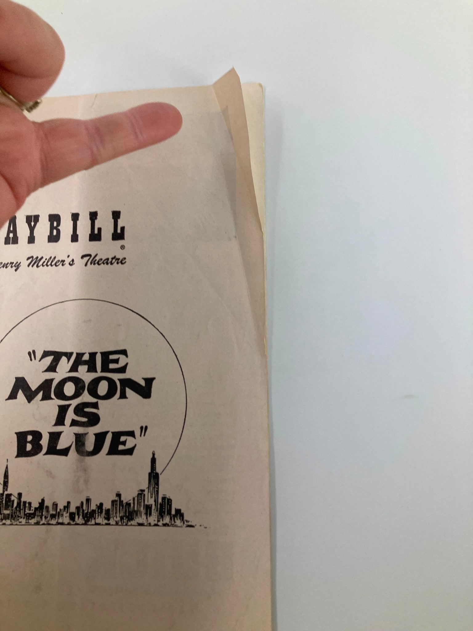 1953 Playbill Henry Miller's Theatre The Moon Is Blue Donald Cook, Barry Nelson