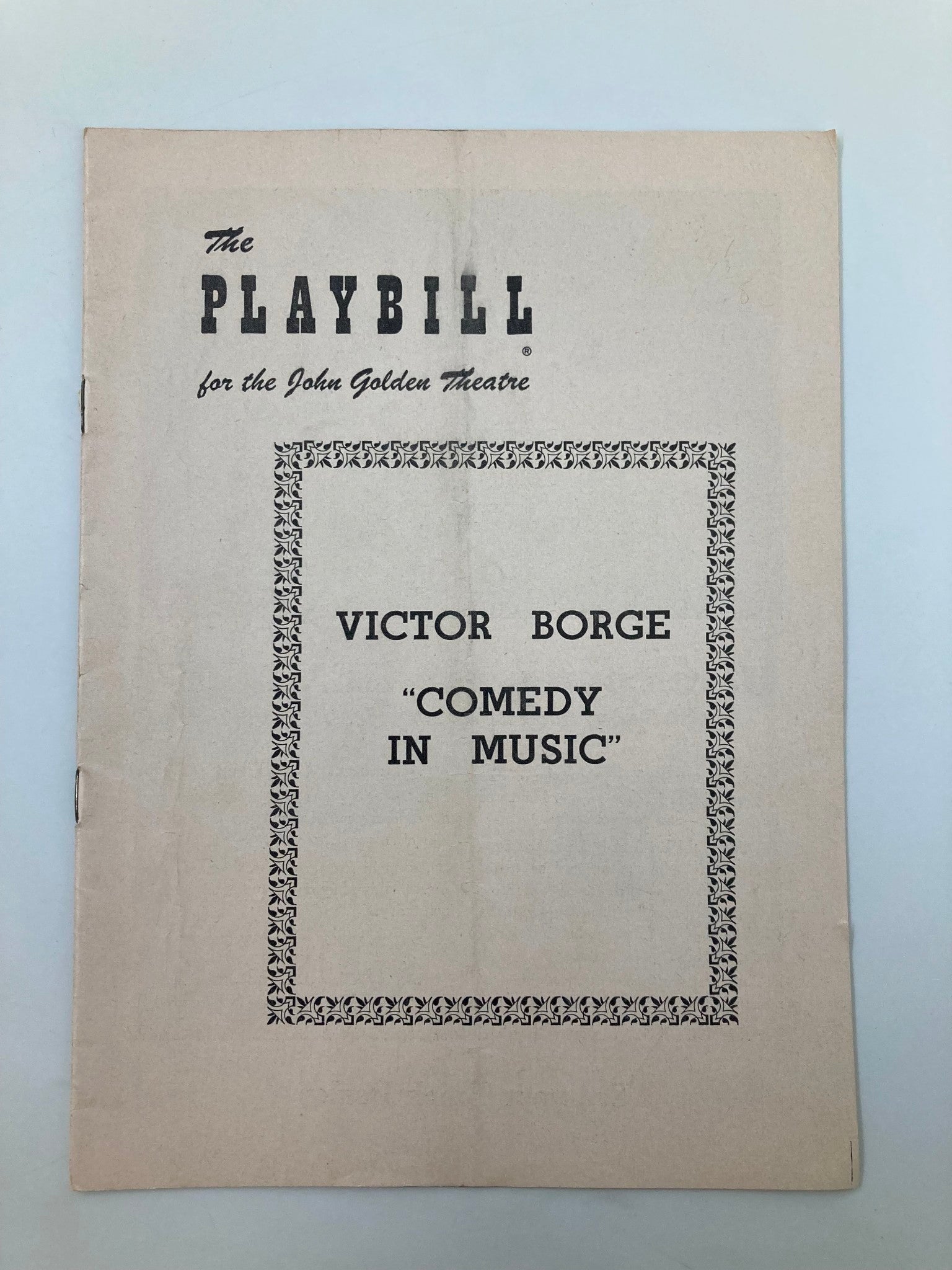 1954 Playbill John Golden Theatre Victor Borge Comedy in Music