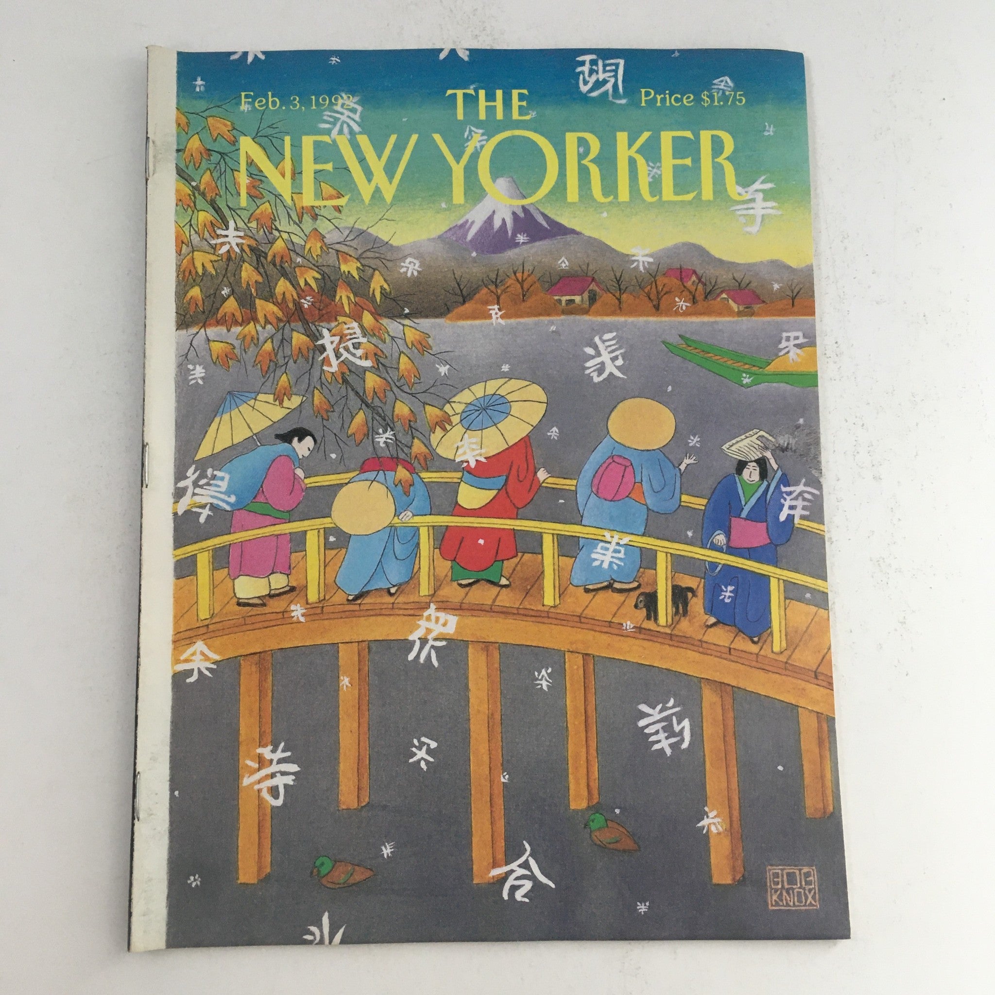 The New Yorker February 3 1992 Full Magazine Theme Cover by Bob Knox No Label