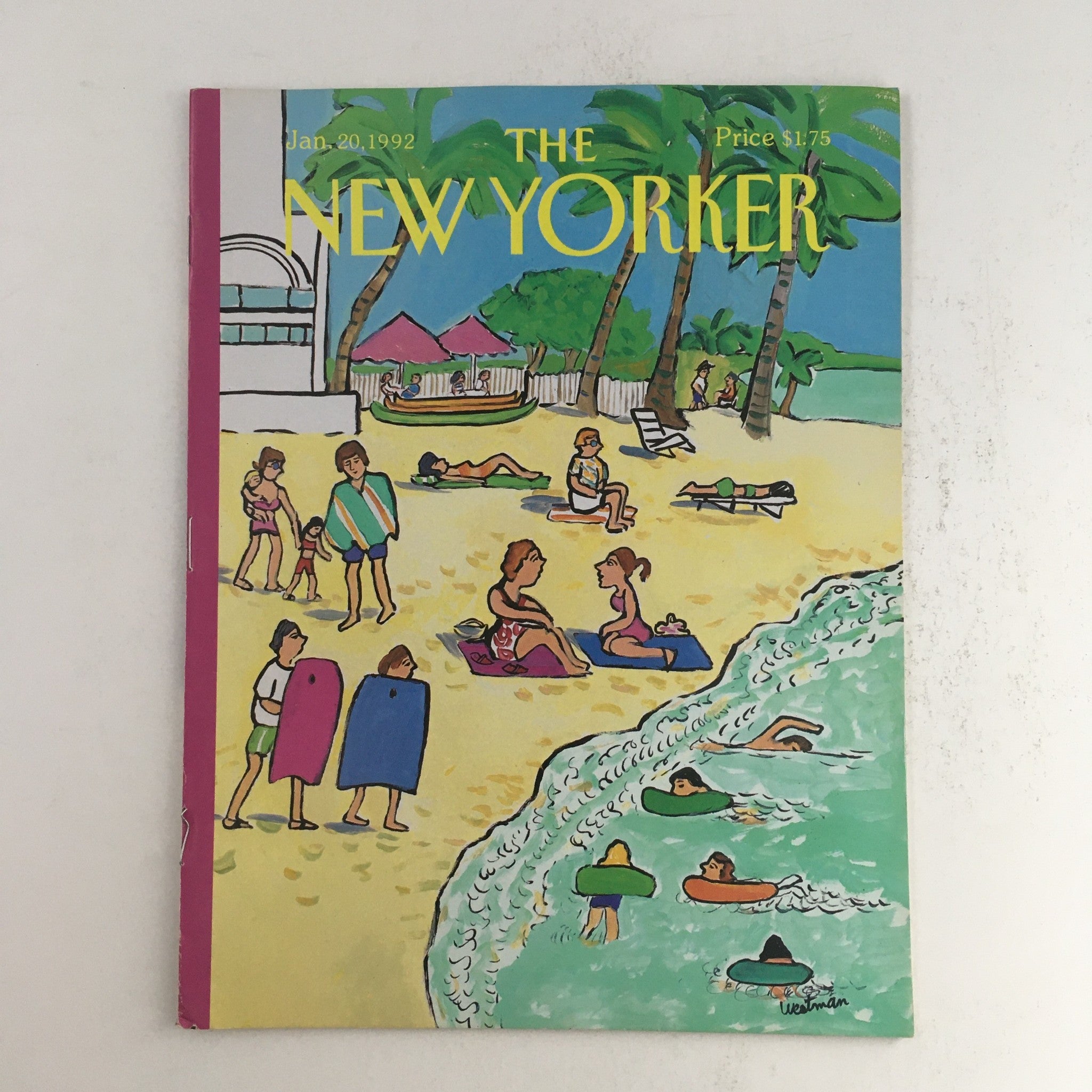 The New Yorker January 20 1992 Full Magazine Theme Cover by Barbara Westman