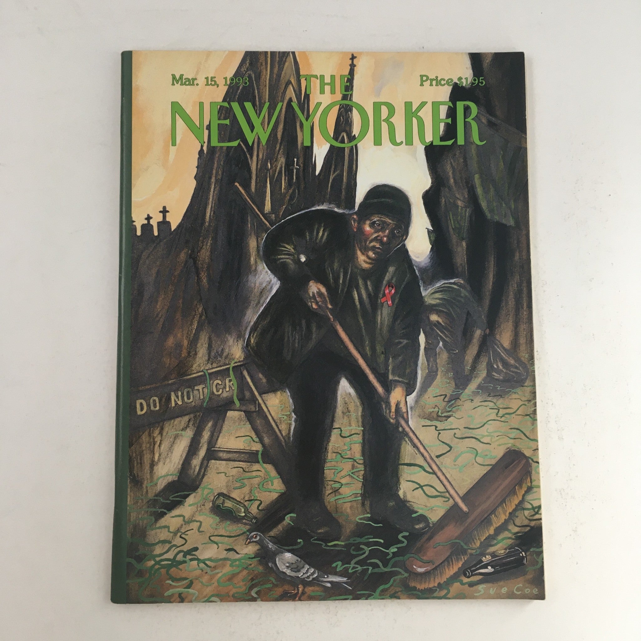 The New Yorker March 15 1993 Full Magazine Theme Cover by Sue Coe No Label