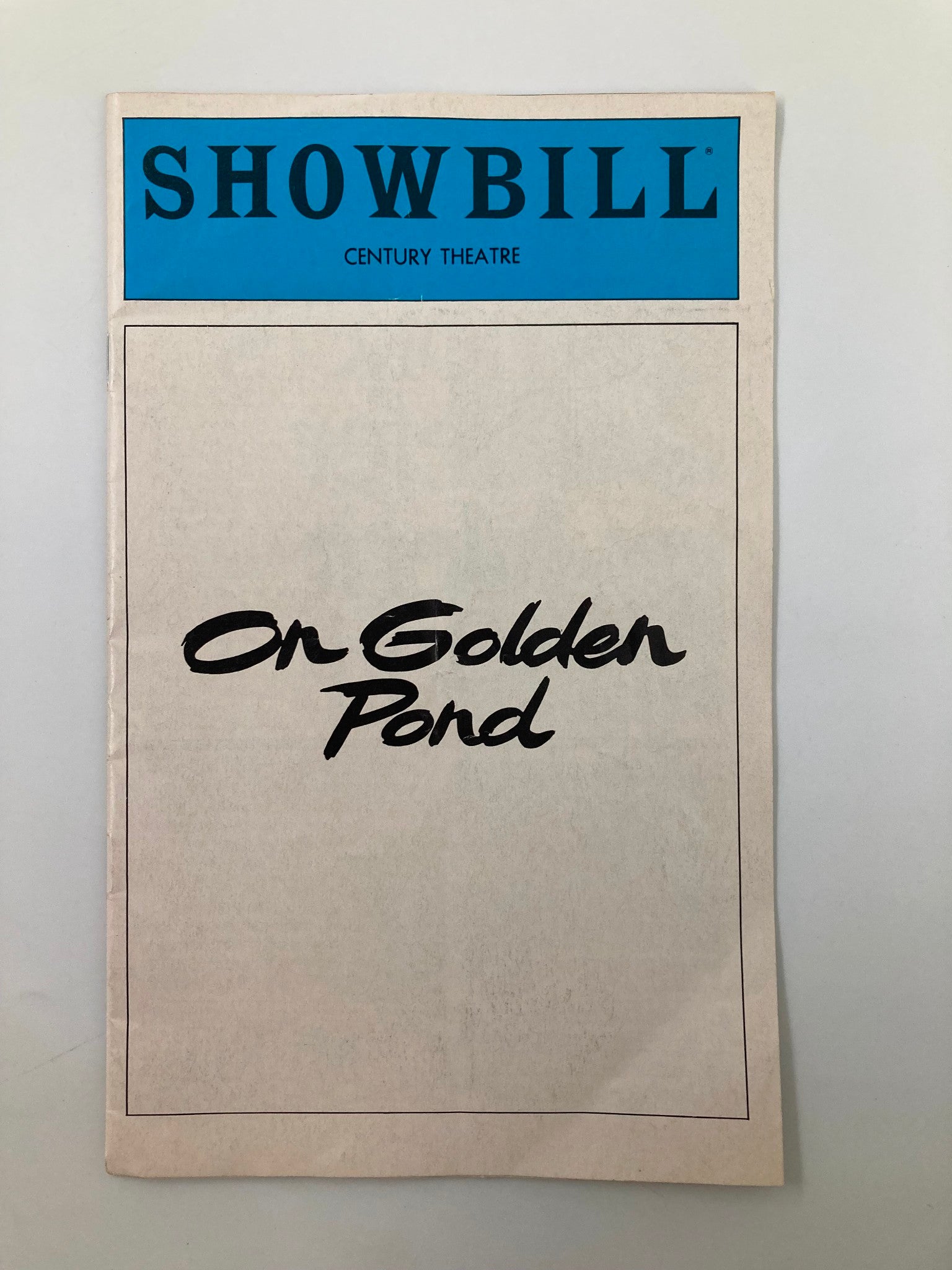 1979 Showbill Century Theatre On Golden Pond Frances Sternhagen, Tom Aldredge