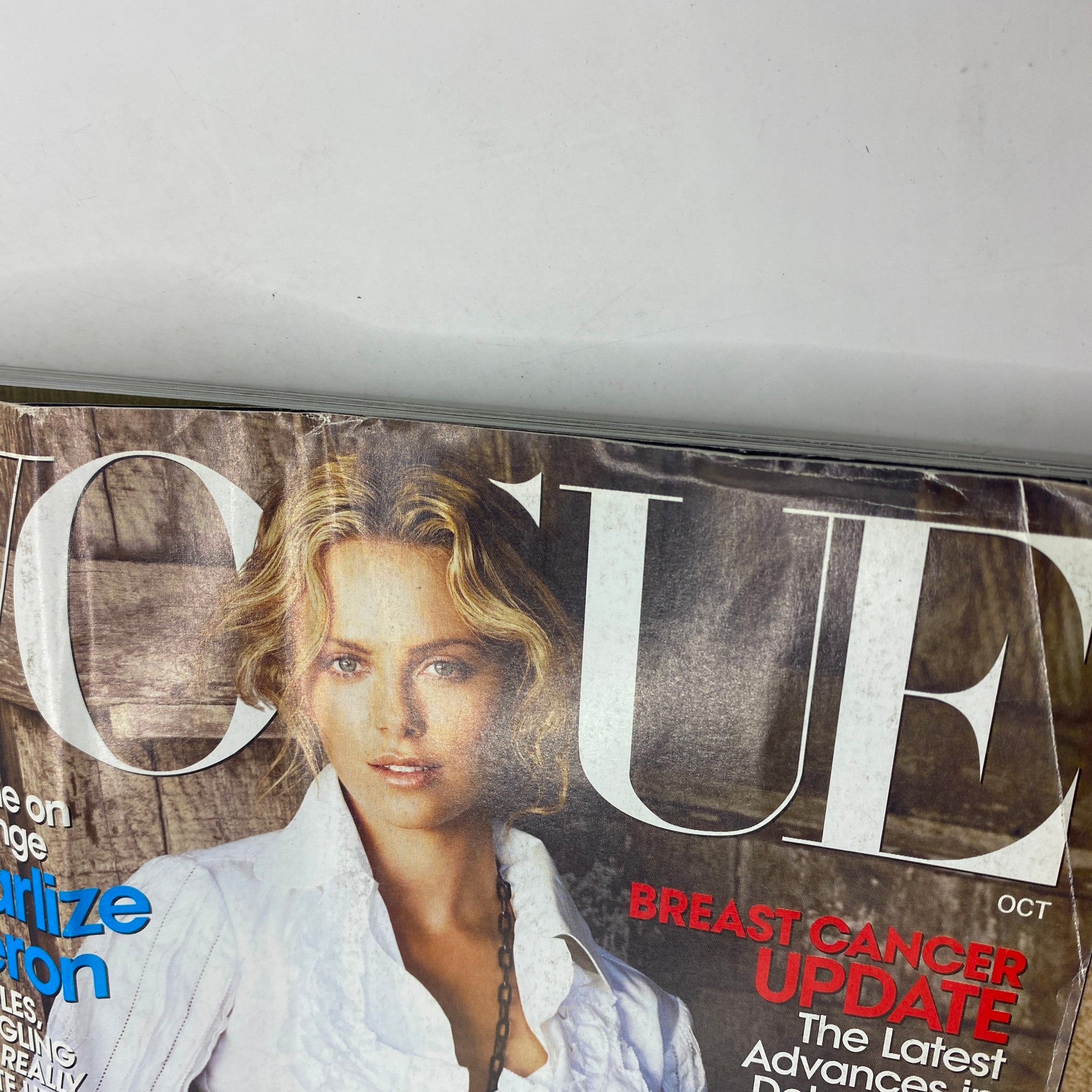 Vogue Magazine October 2007 American Actress Charlize Theron No Label