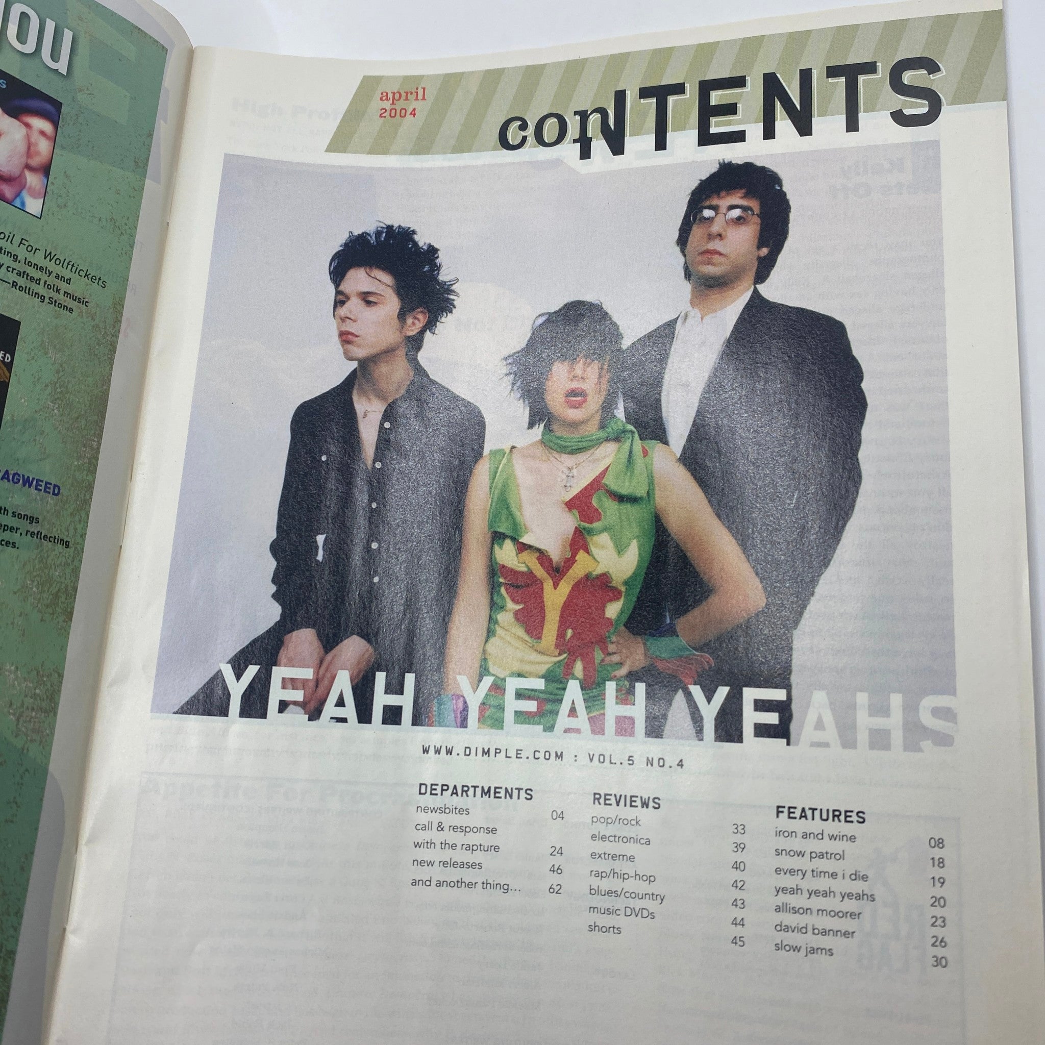 Earwax Magazine April 2004 Vol 5 No. 4 Yeah Yeah Yeahs Cover No Label