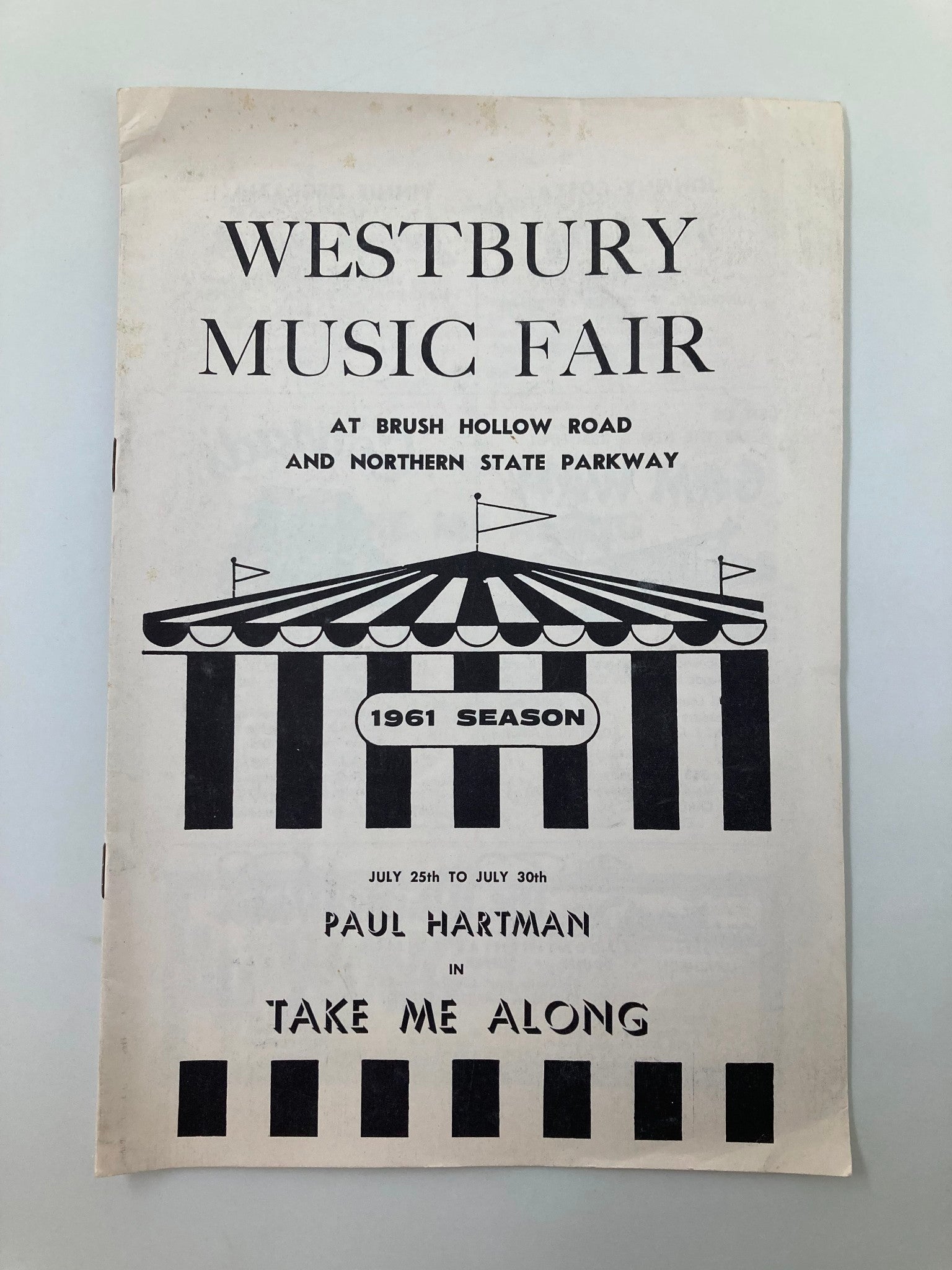 1961 Westbury Music Fair Take Me Along Paul Hartman, Joan Roberts, Bill Perry