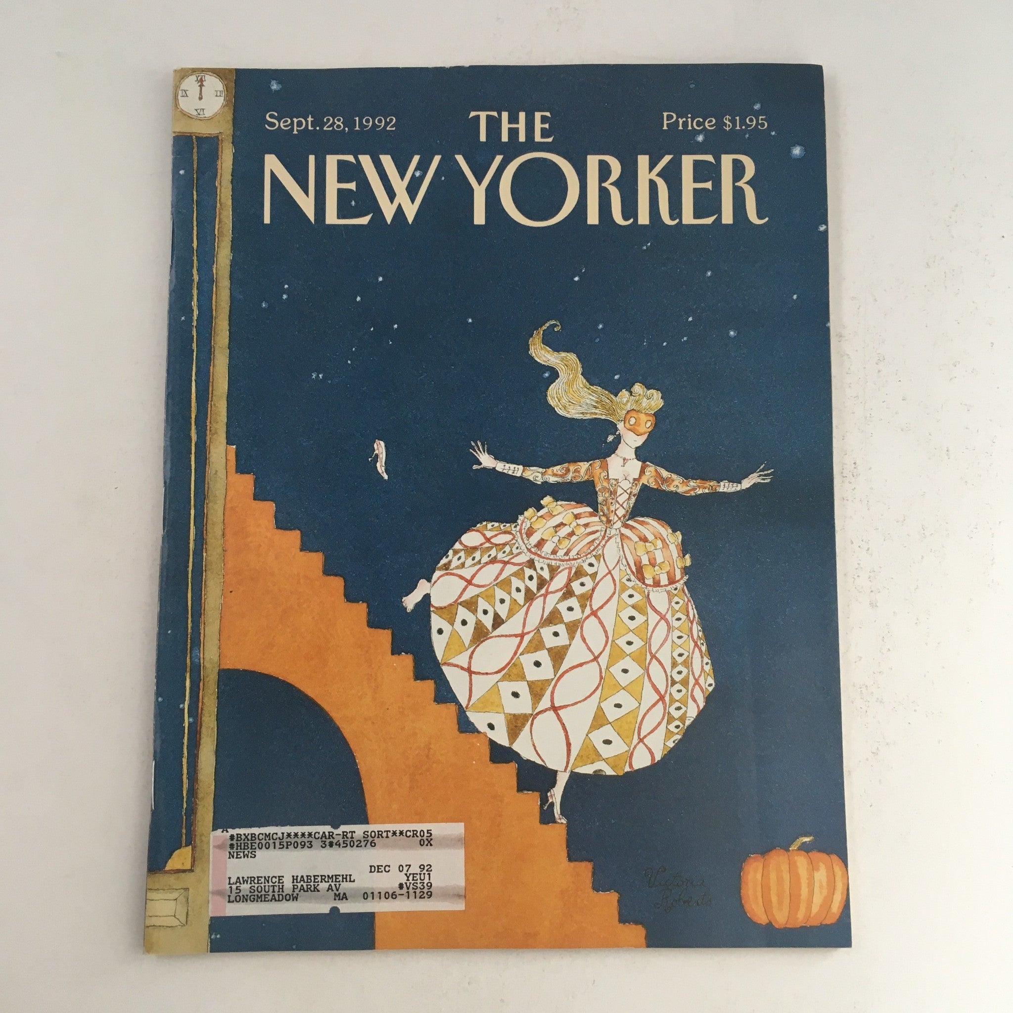 The New Yorker September 28 1992 Full Magazine Theme Cover Victoria Roberts VG