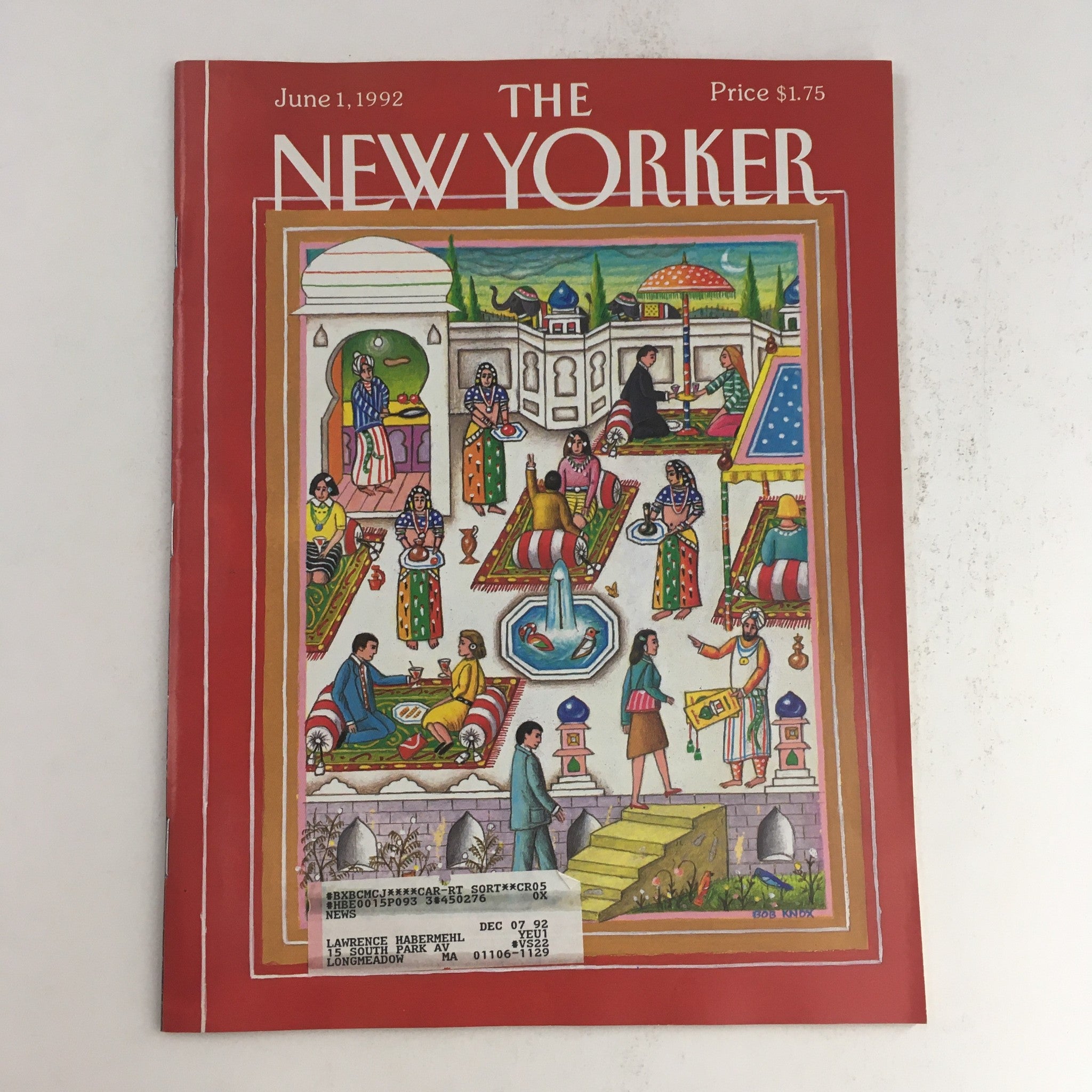 The New Yorker June 1 1992 Full Magazine Theme Cover by Bob Knox VG