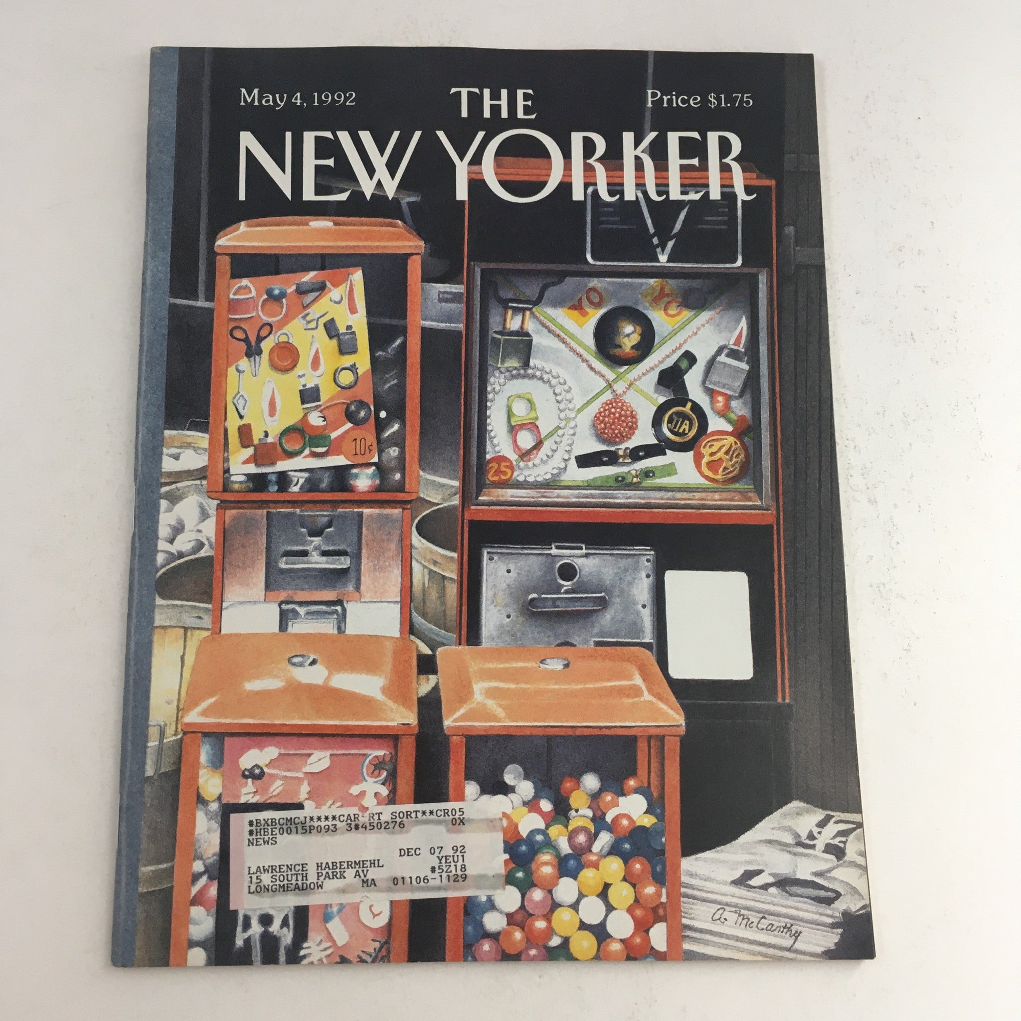 The New Yorker May 4 1992 Full Magazine Theme Cover by Ann McCarthy VG