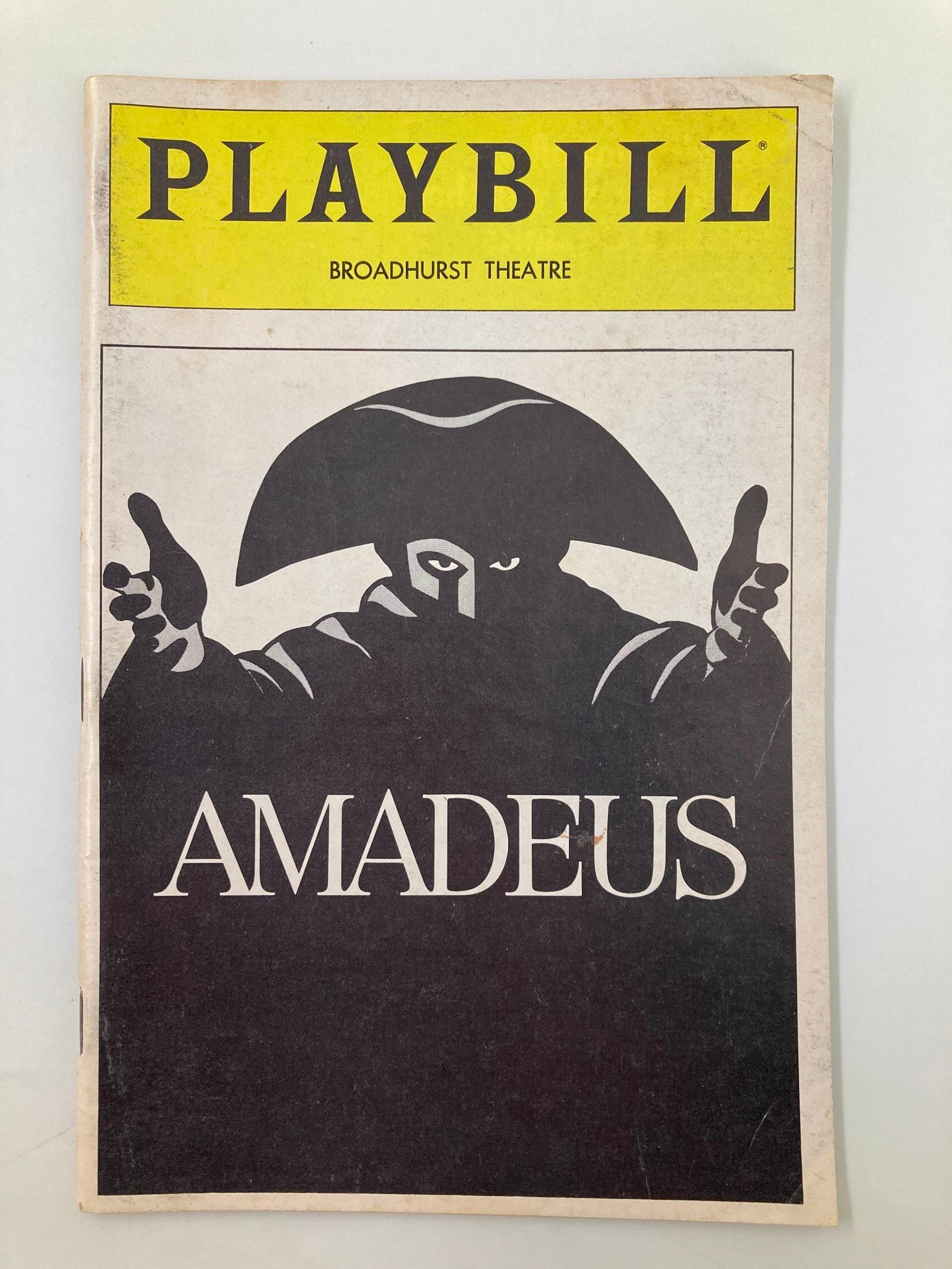 1983 Playbill Broadhurst Theater Amadeus David Birney, John Thomas Waite