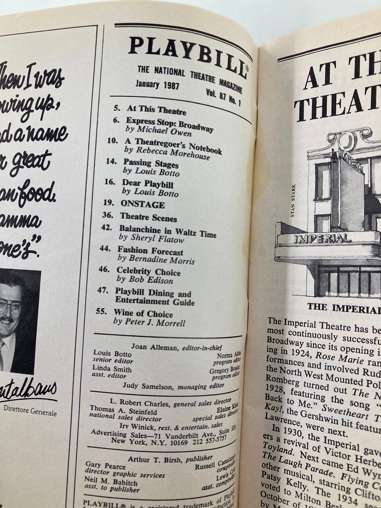 1987 Playbill Imperial Theatre Drood Donna Murphy, David Cromwell, Tony Azito