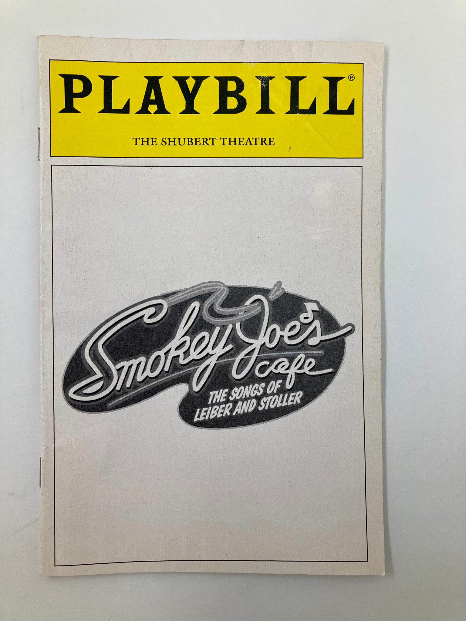 1998 Playbill Shubert Theatre Smokey Joe's Cafe The Songs of Leiber & Stoller