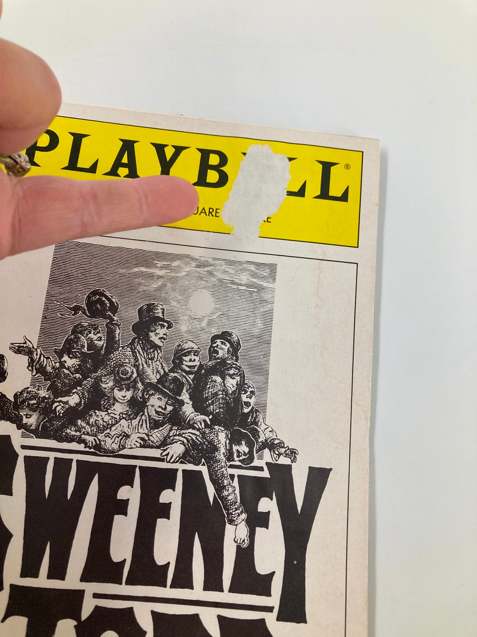 1989 Playbill Circle In The Square Theatre Sweeney Todd Bob Gunton, Beth Fowler