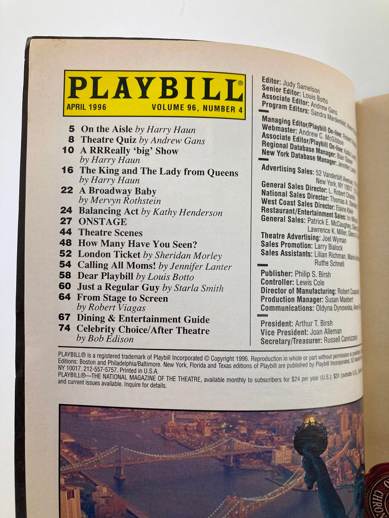 1996 Playbill Plymouth Theatre A Delicate Balance John Carter, George Grizzard