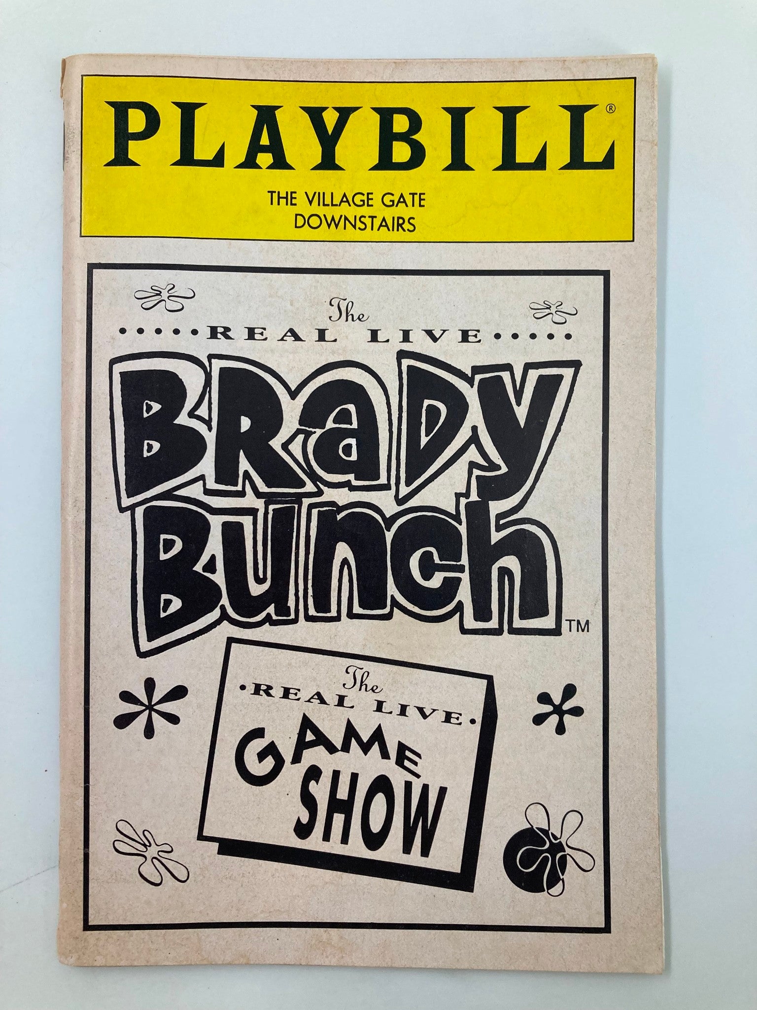 1992 Playbill The Village Gate Real Live TV Night feat. The Real Live Game Show