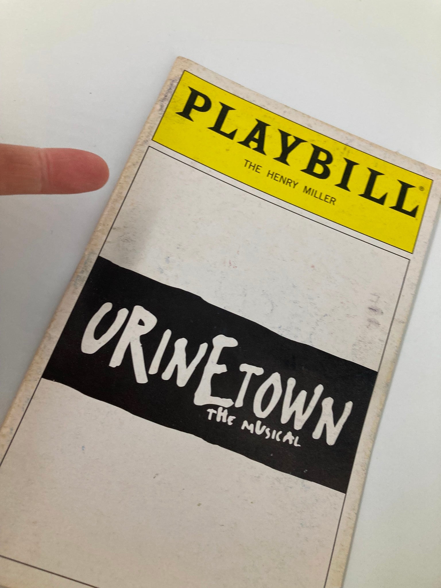 2003 Playbill The Henry Miller Urinetown The Musical David Beach, John Deyle