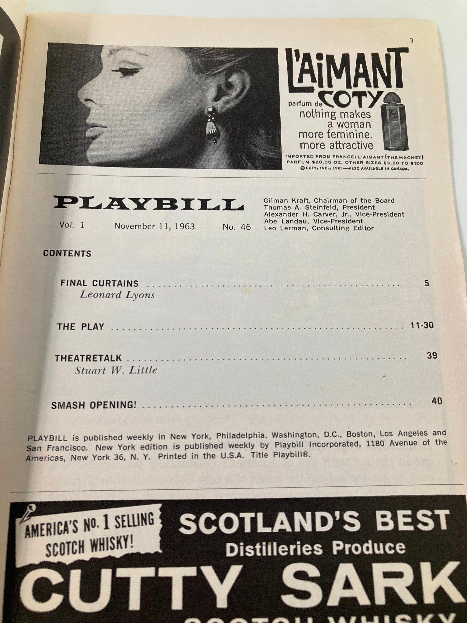 1963 Playbill Ambassador Theatre Stop The World I Want To Get Off Joan Eastman