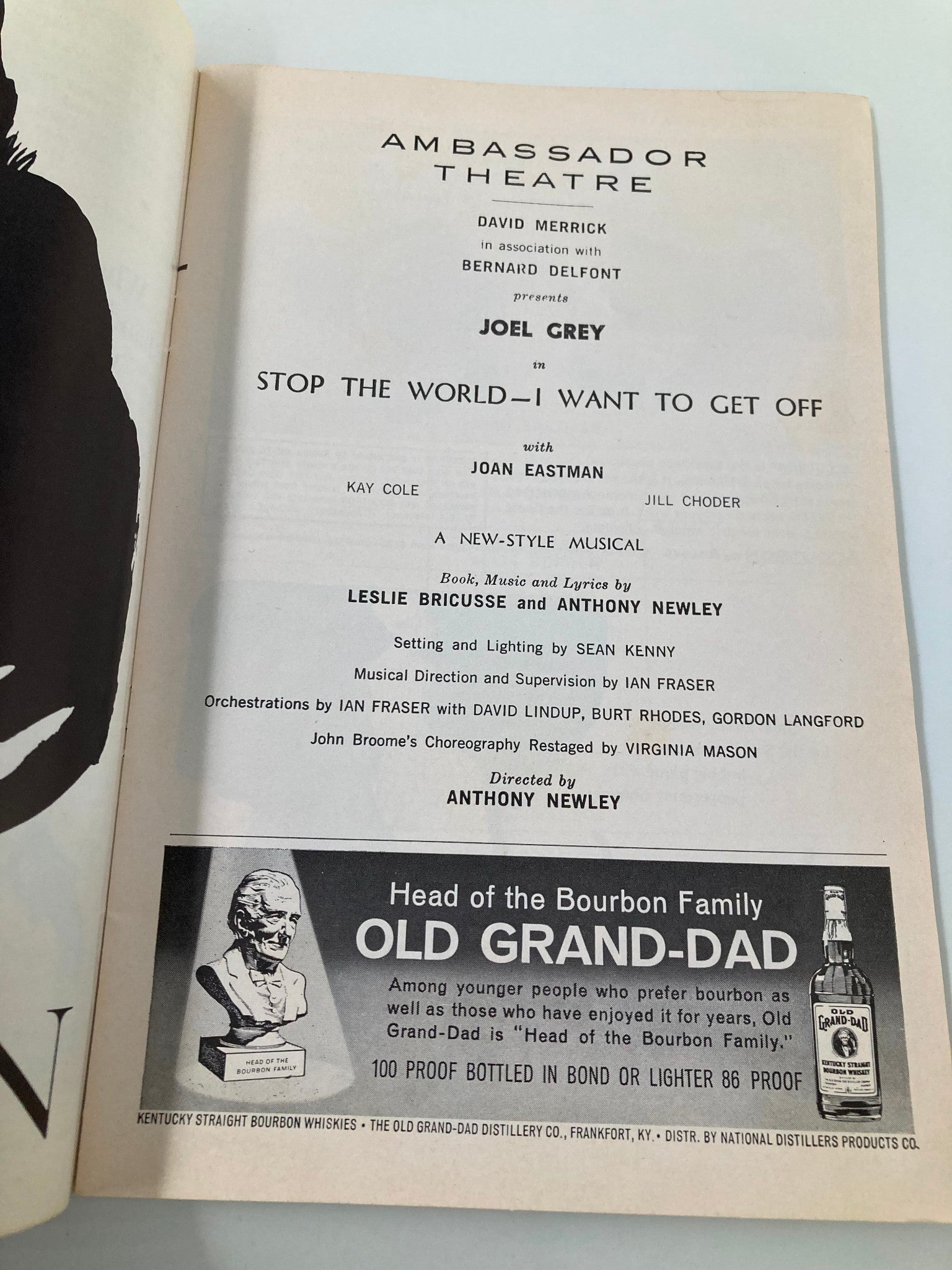 1963 Playbill Ambassador Theatre Stop The World I Want To Get Off Joan Eastman