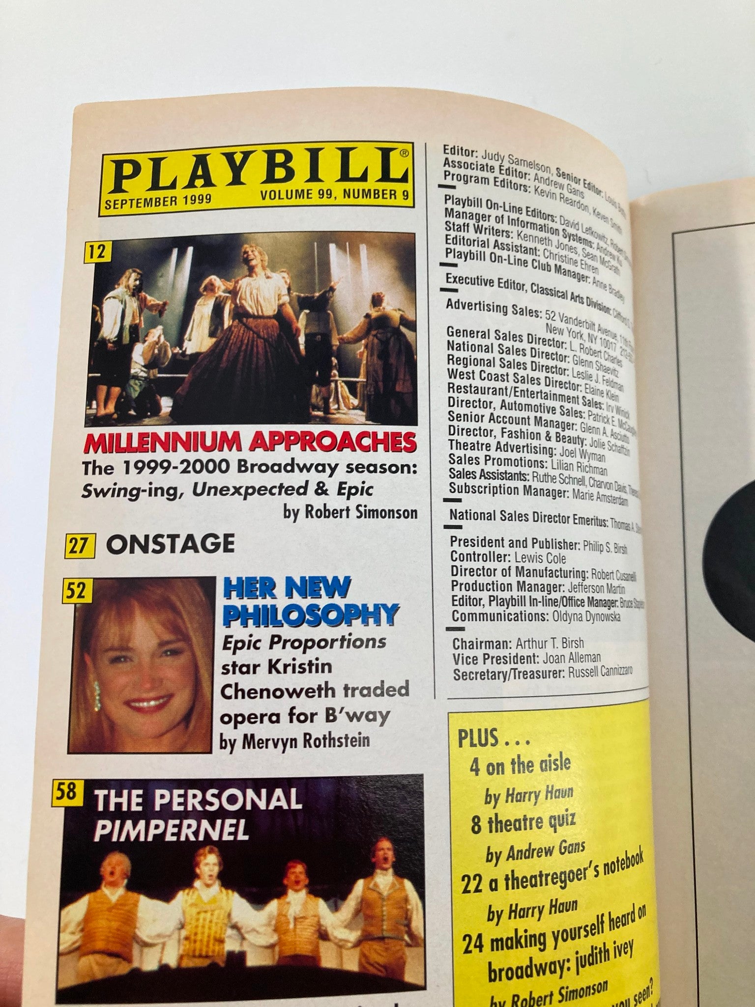 1999 Playbill Cort Theatre Kat and The Kings Jody J. Abrahams, Luqmaan Adams