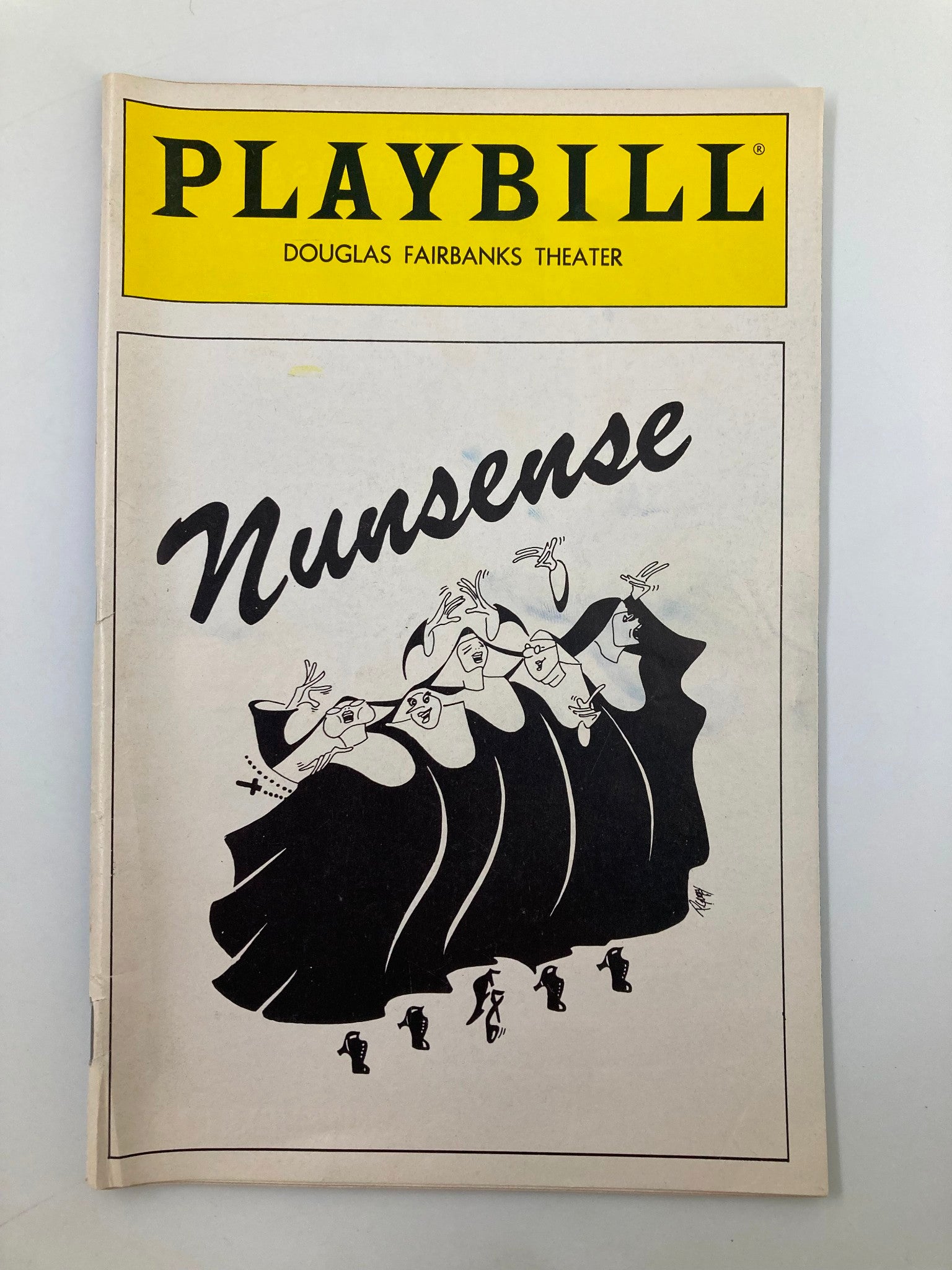 1992 Playbill Douglas Fairbanks Theater Joseph Hoesl, Bill Crowder Nunsense