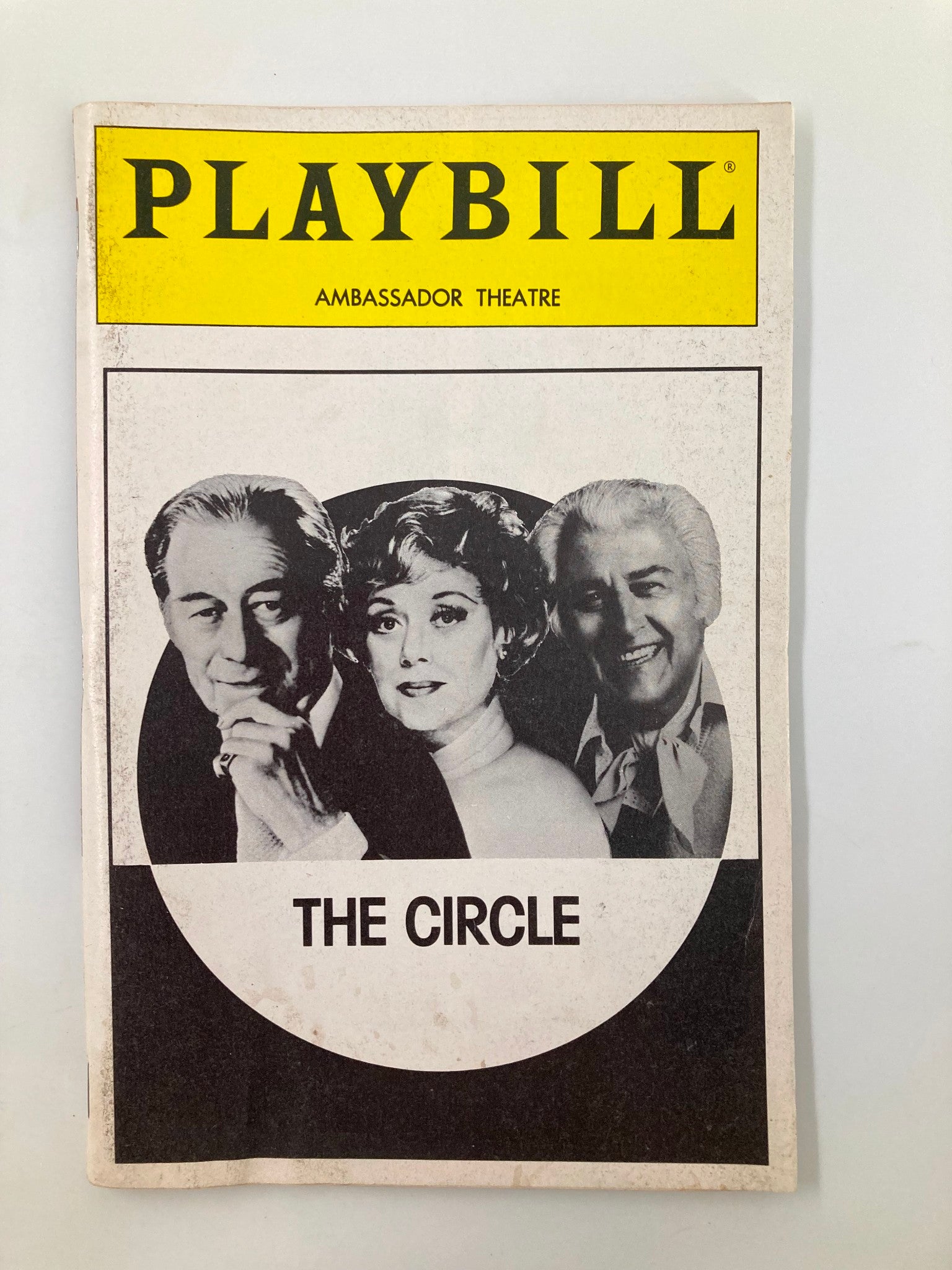 1989 Playbill Ambassador Theatre The Circle Rex Harrison, Glynis Johns