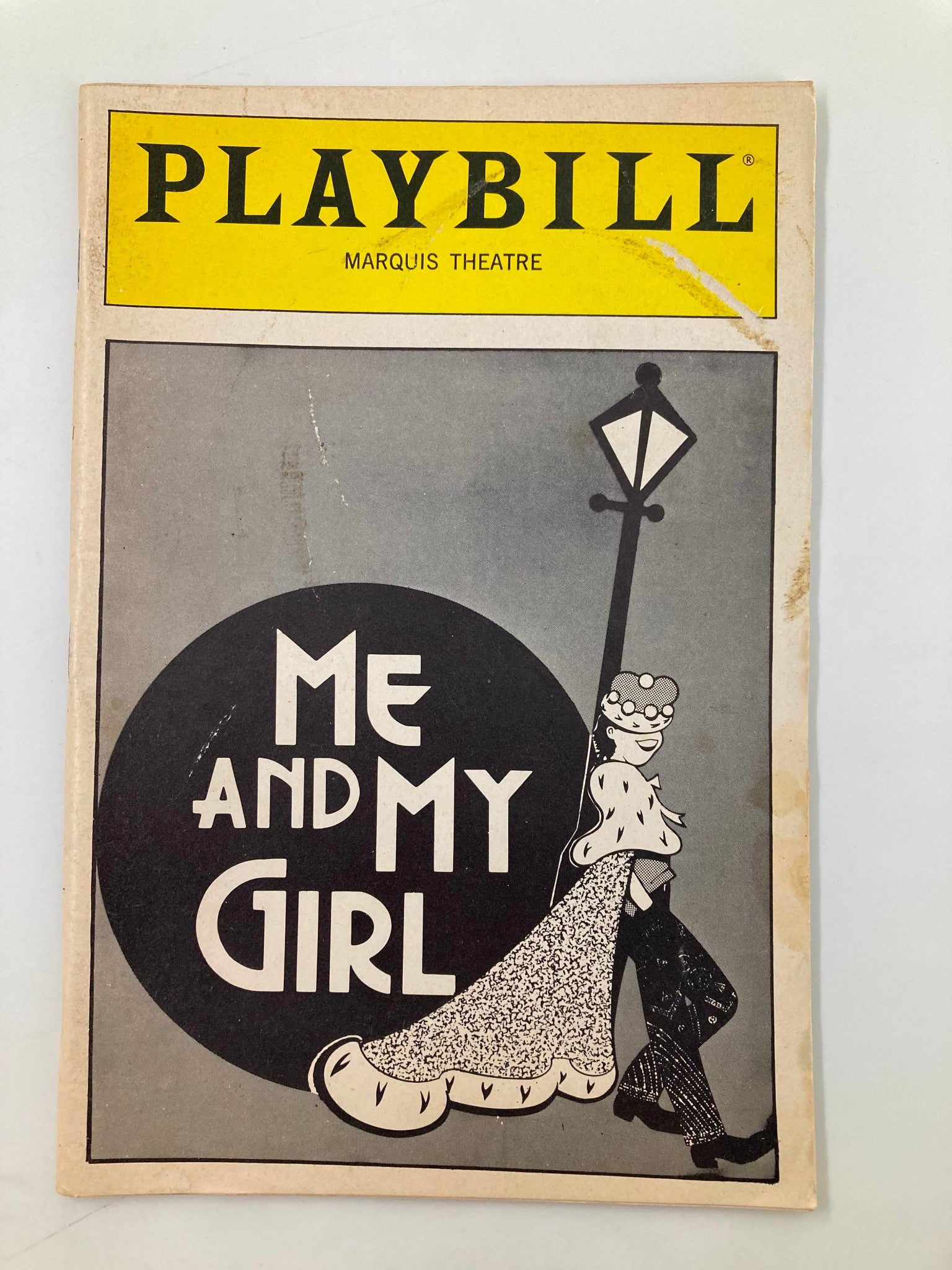 1987 Playbill Marquis Theatre Me and My Girl Jim Dale, Maryann Plunkett