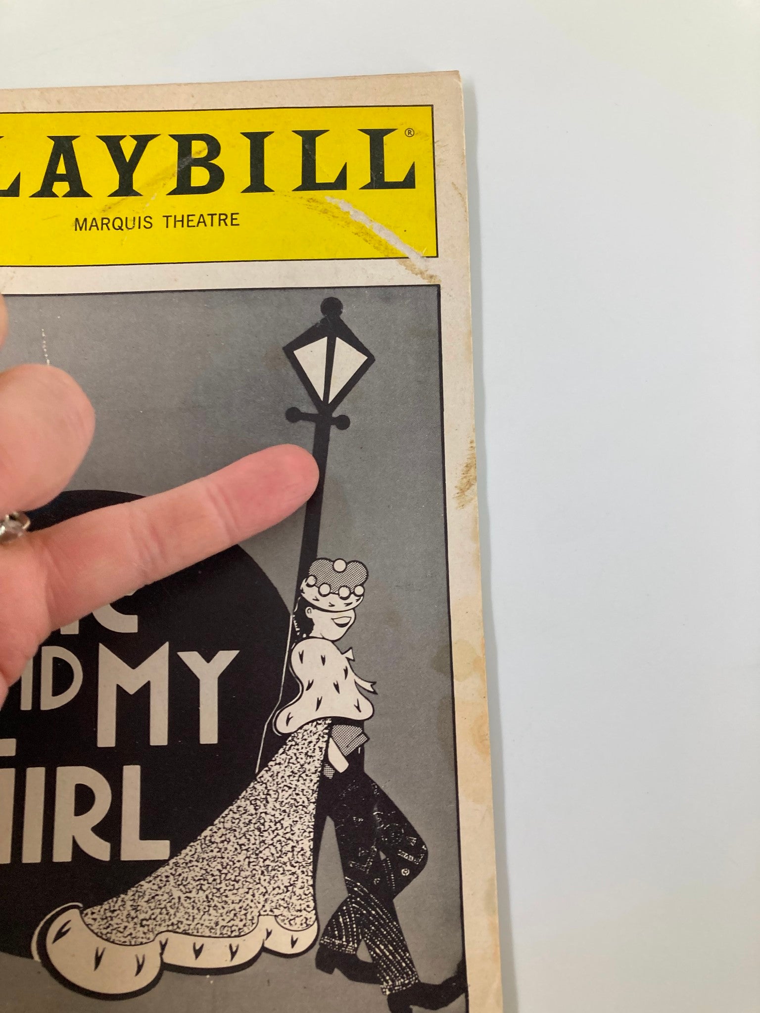 1987 Playbill Marquis Theatre Me and My Girl Jim Dale, Maryann Plunkett