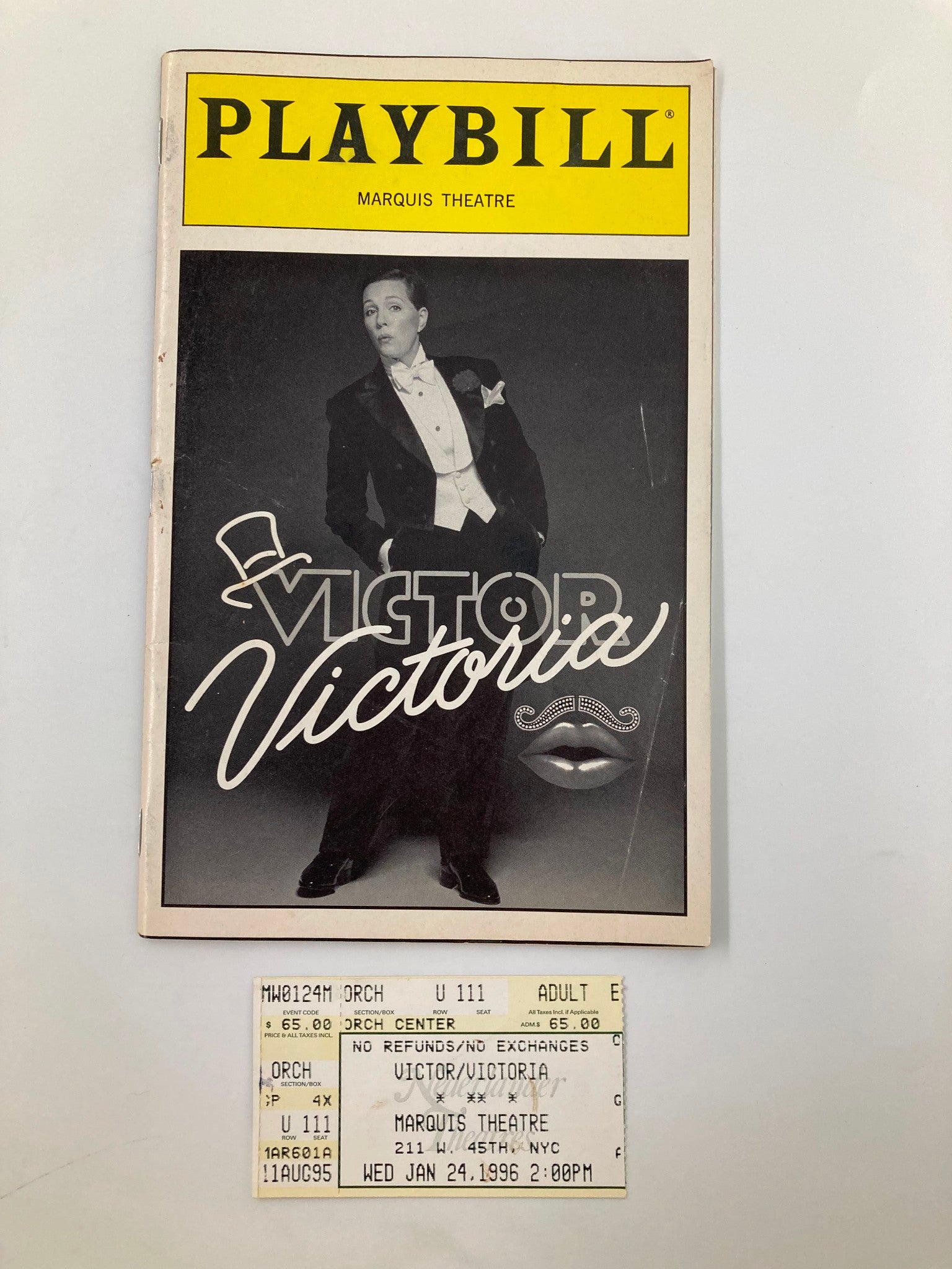 1996 Playbill Marquis Theatre Victor Victoria Julie Andrews, Tony Roberts