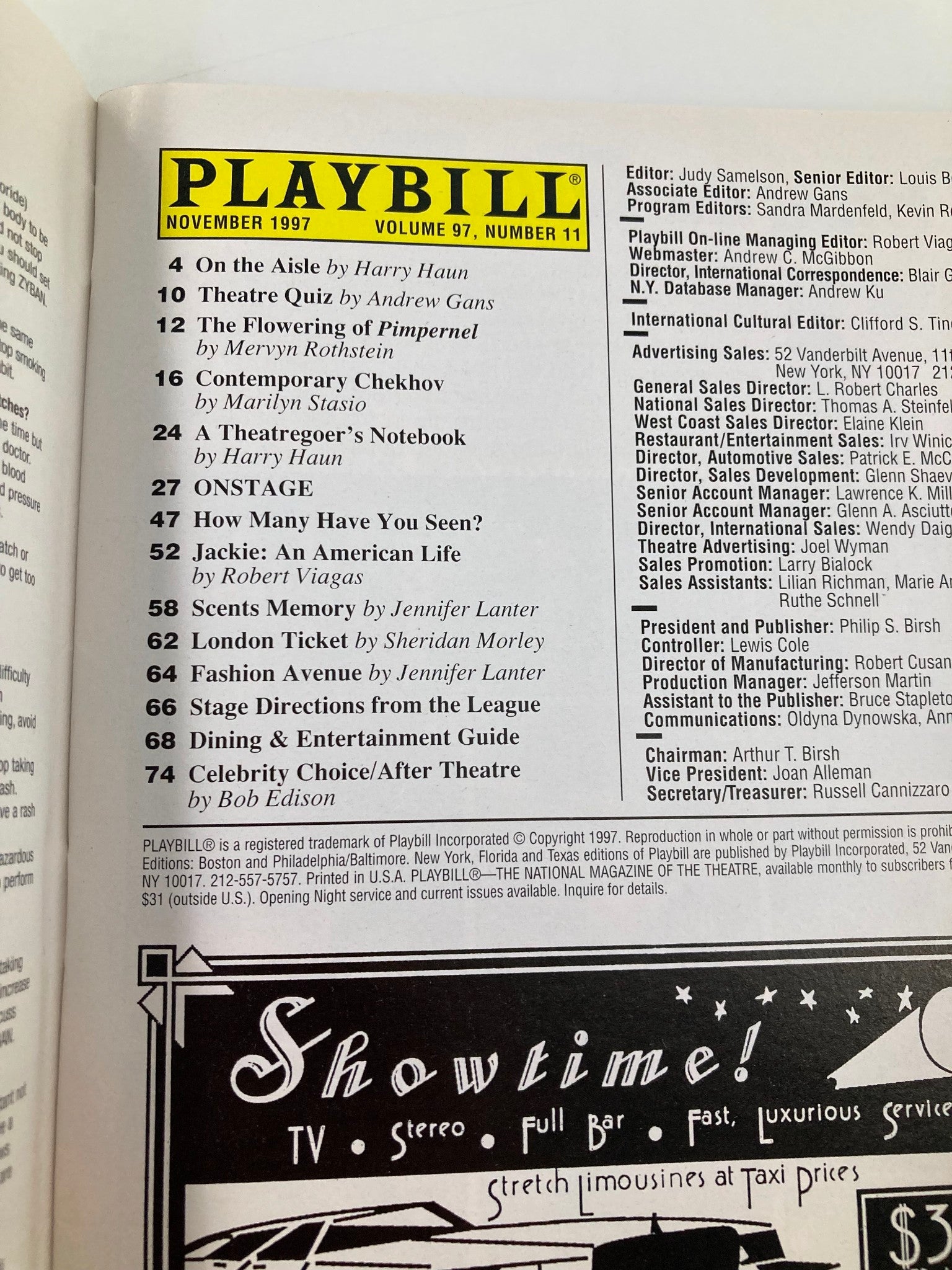 1997 Playbill Royale Theatre Triumph of Love Susan Egan, Betty Buckley