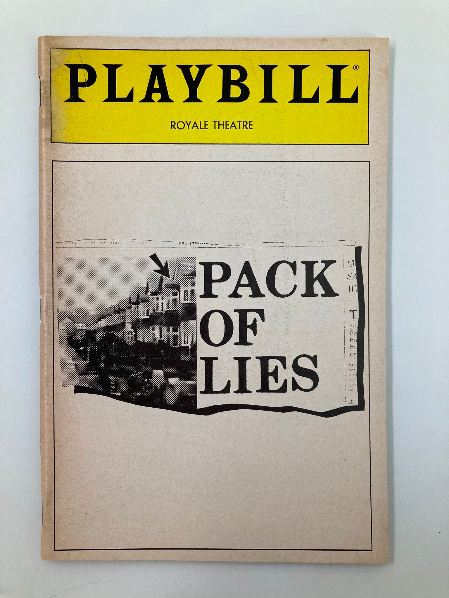 1985 Playbill Royale Theatre Pack of Lies Rosemary Harris, George N. Martin