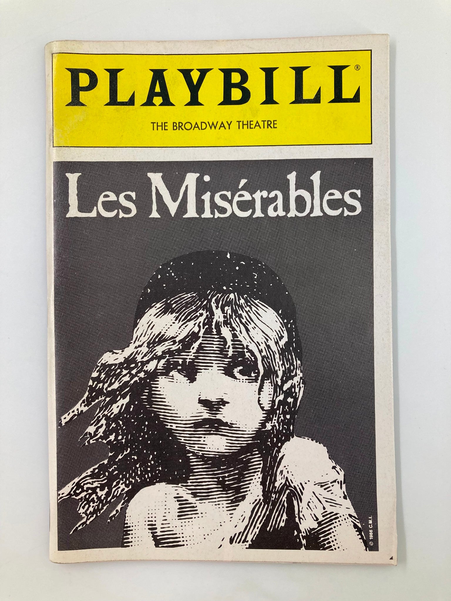 1989 Playbill Broadway Theatre A Musical Les Miserables by Alain Boublil