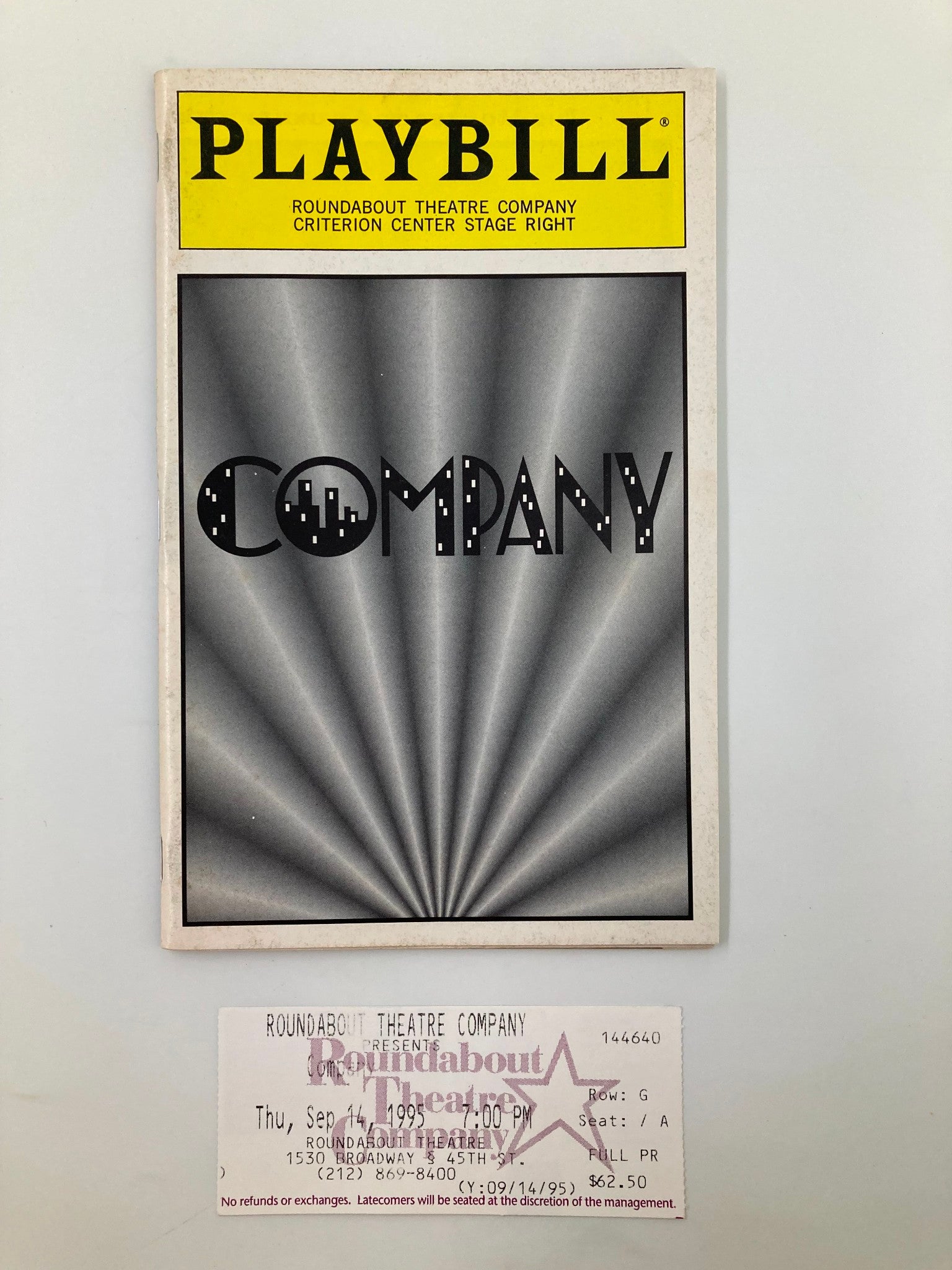 1995 Playbill Criterion Center Stage Right Company Danny Burstein, Kate Burton