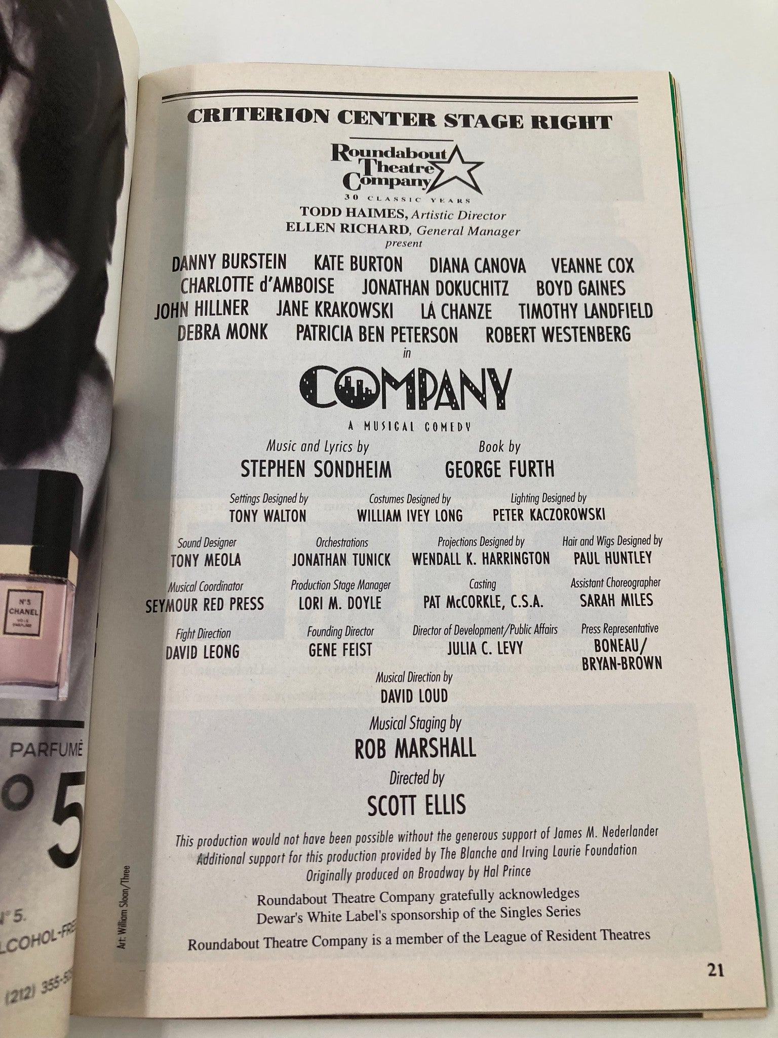 1995 Playbill Criterion Center Stage Right Company Danny Burstein, Kate Burton