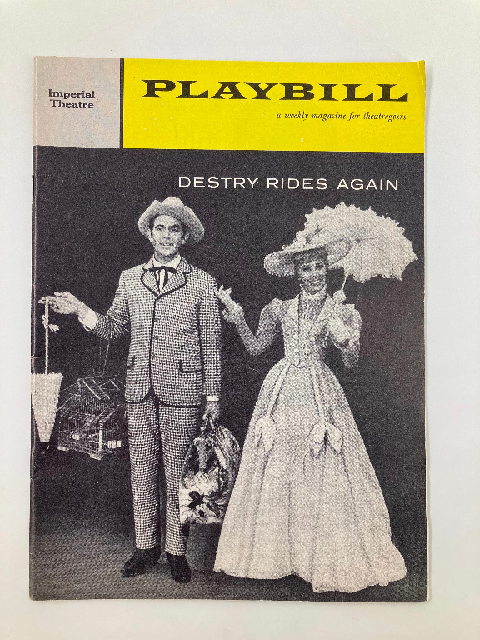 1959 Playbill Imperial Theatre Destry Rides Again Andy Griffith, Art Lund VG