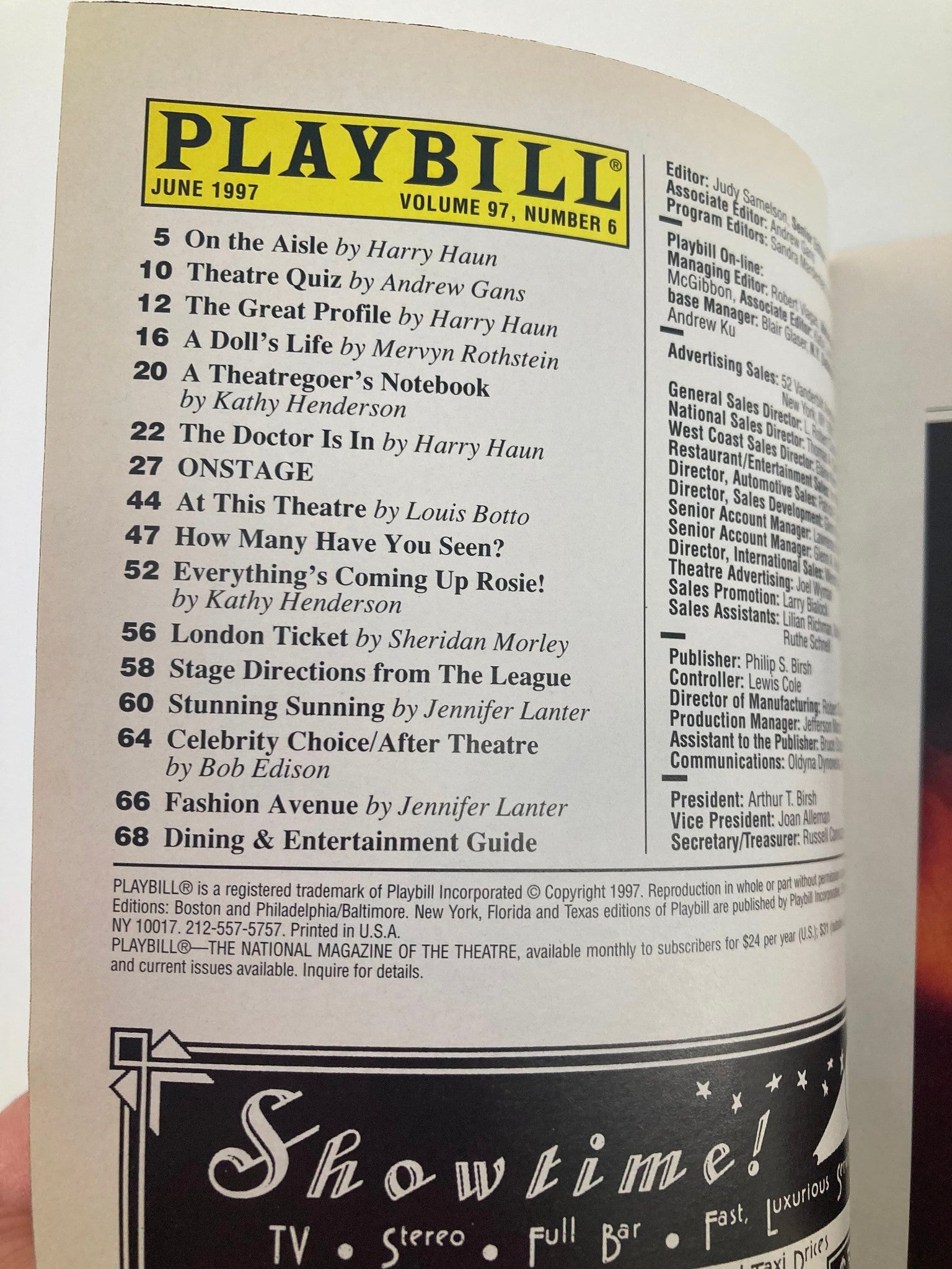 1997 Playbill Gershwin Theatre Candide Jim Dale, Andrea Martin, Jason Danieley