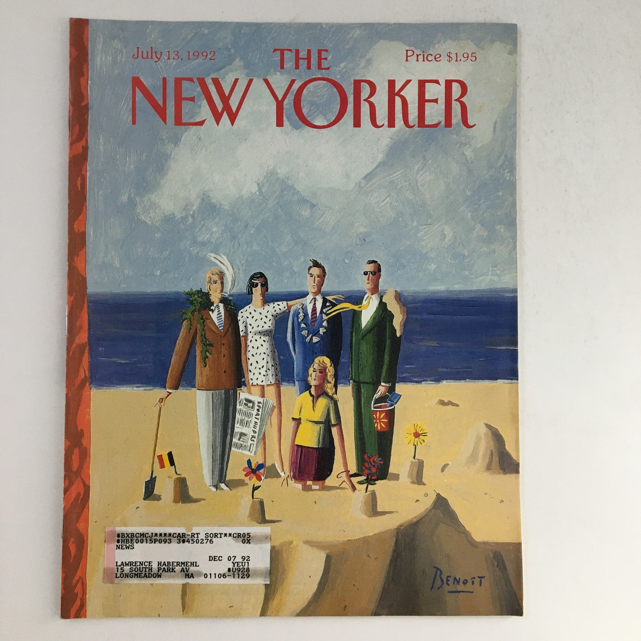 The New Yorker July 13 1992 Full Magazine Theme Cover by Benoit van Innis