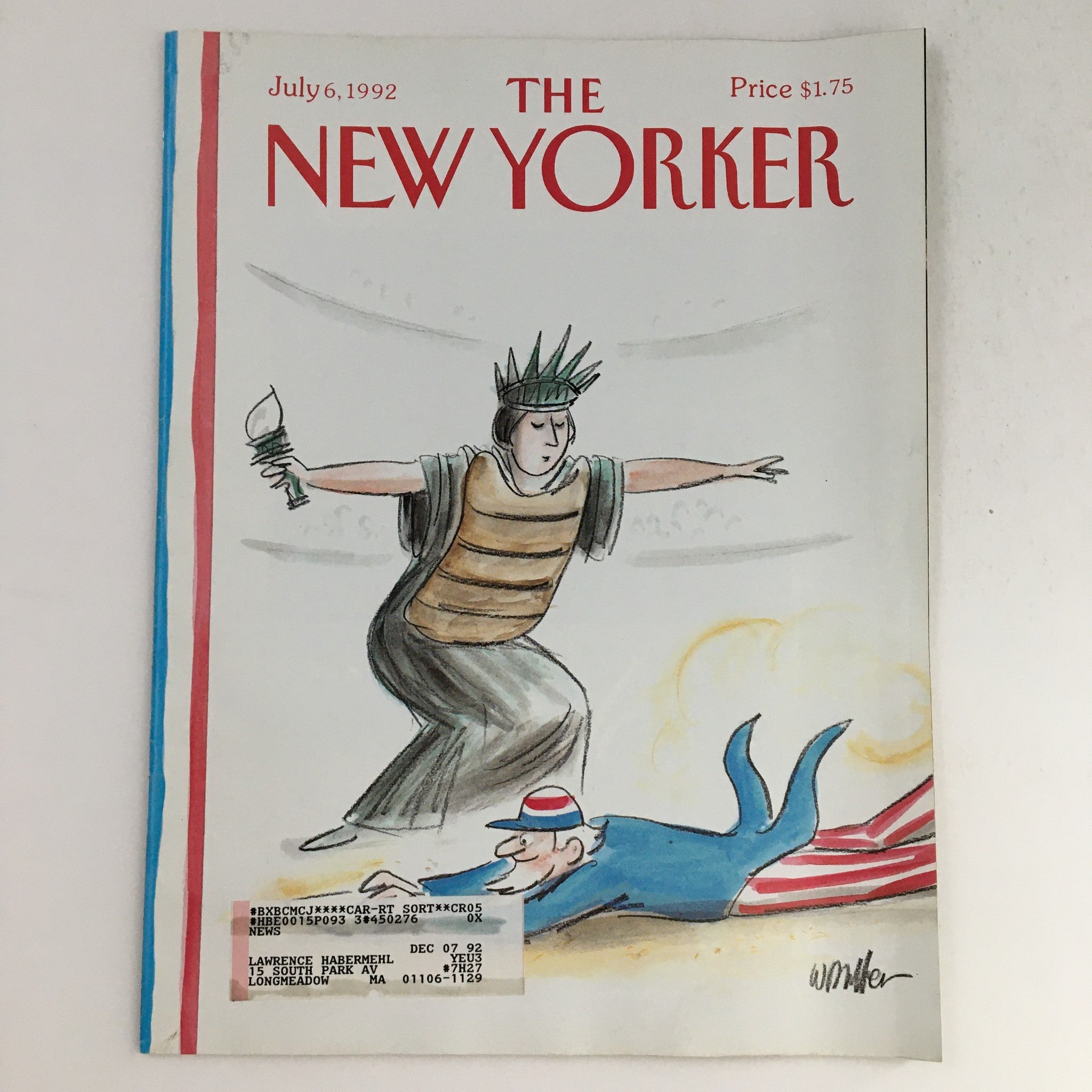 The New Yorker July 6 1992 Full Magazine Theme Cover by Warren Miller