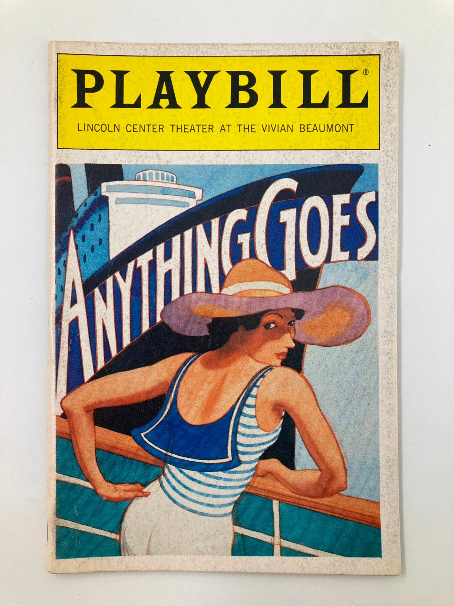 1988 Playbill Lincoln Center Theater Anything Goes Rex Everheart, Anthony Heald