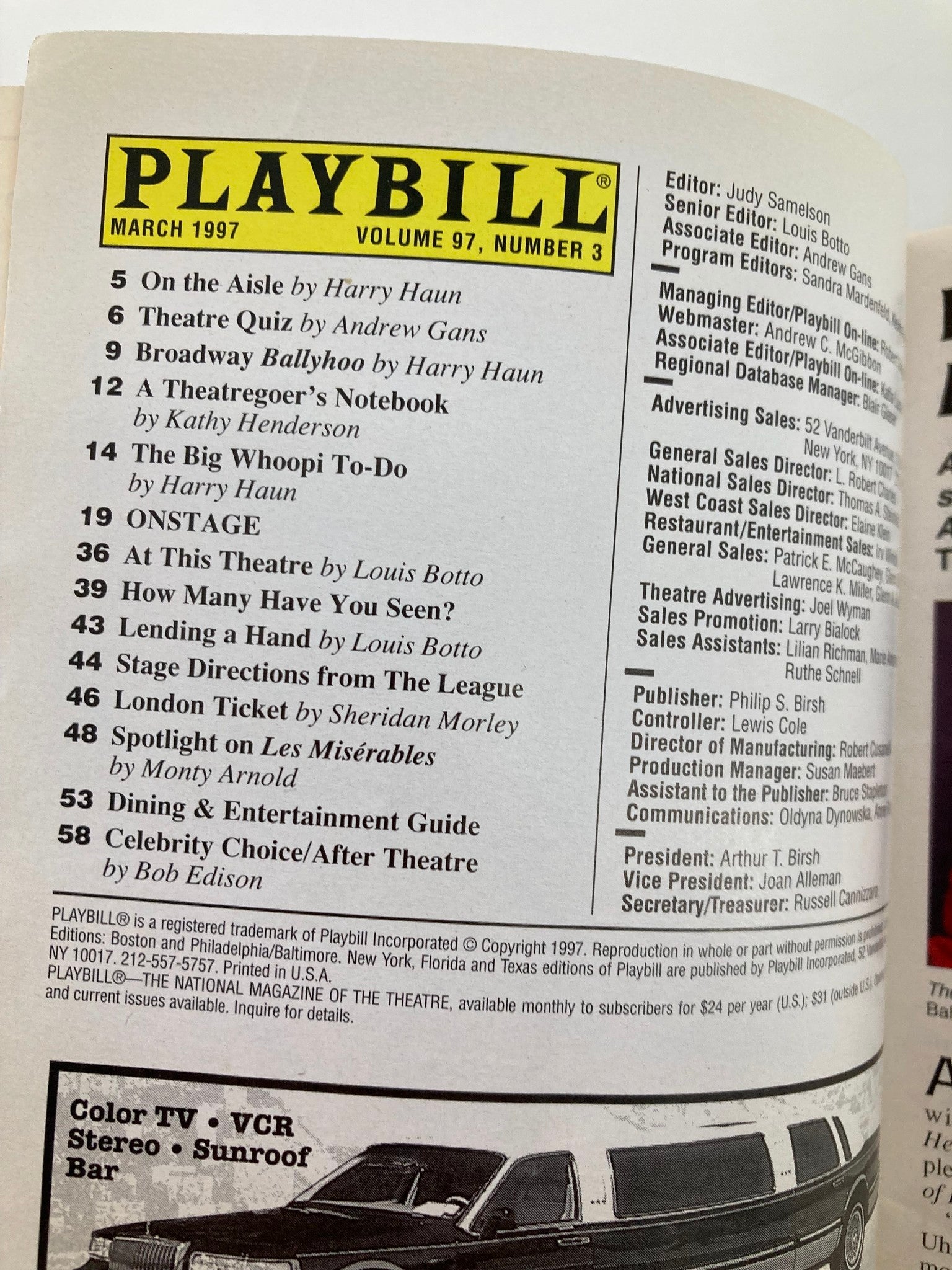 1997 Playbill Plymouth Theatre Jekyll & Hyde Robert Cuccioli, Linda Eder