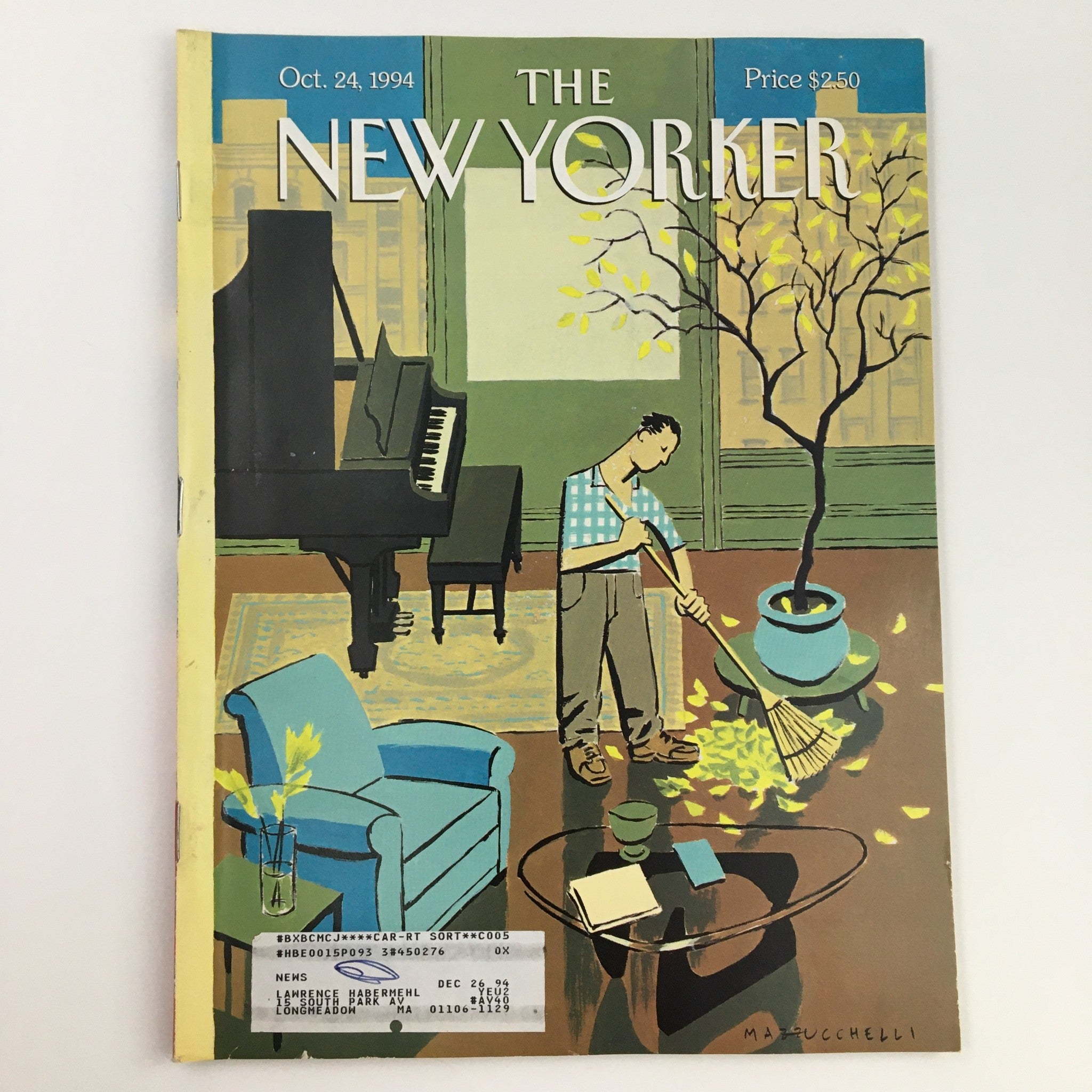 The New Yorker October 24 1994 Full Magazine Theme Cover by David Mazzuchelli