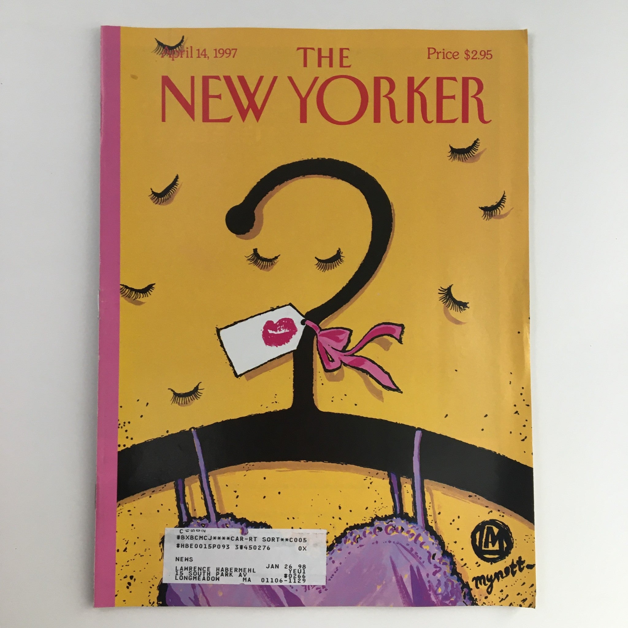 The New Yorker April 14 1997 Full Magazine Theme Cover art by Lawrence Mynott