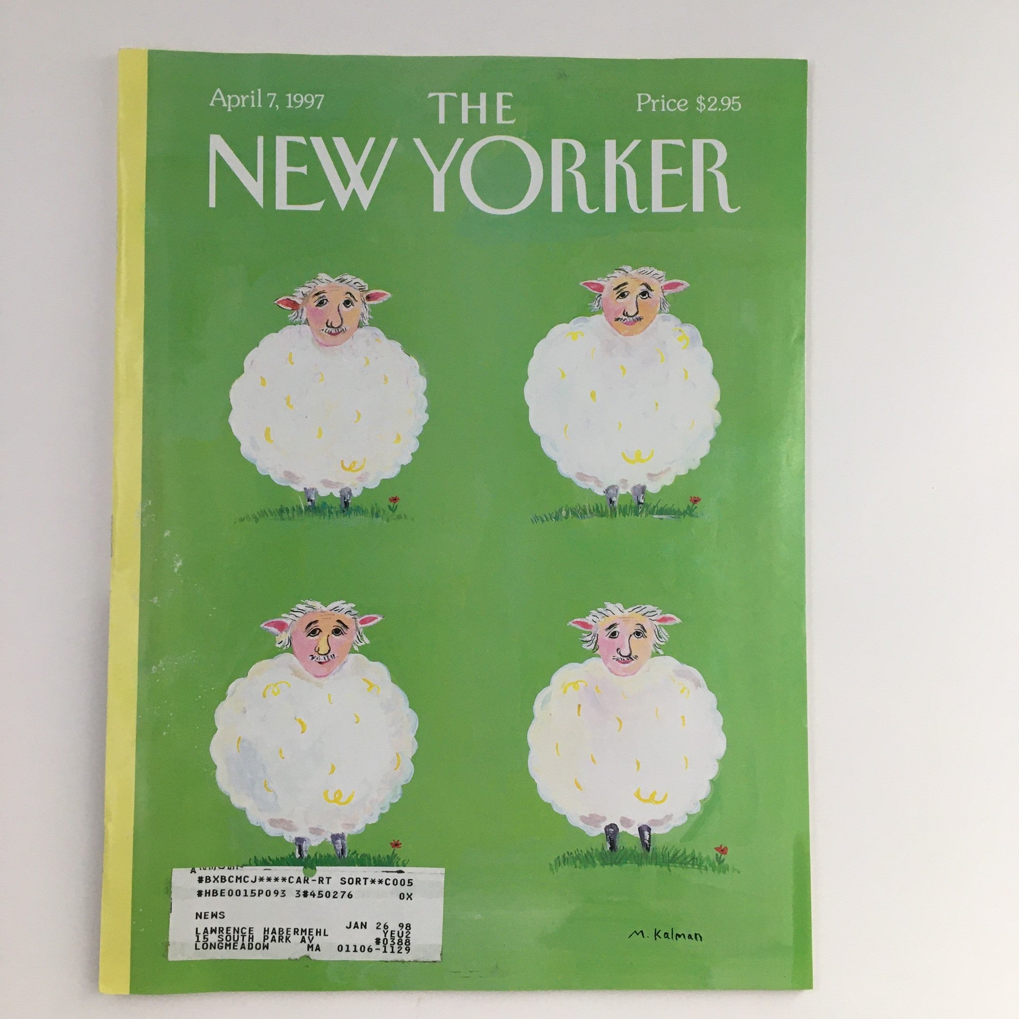 The New Yorker April 7 1997 Full Magazine Theme Cover art by Maira Kalman