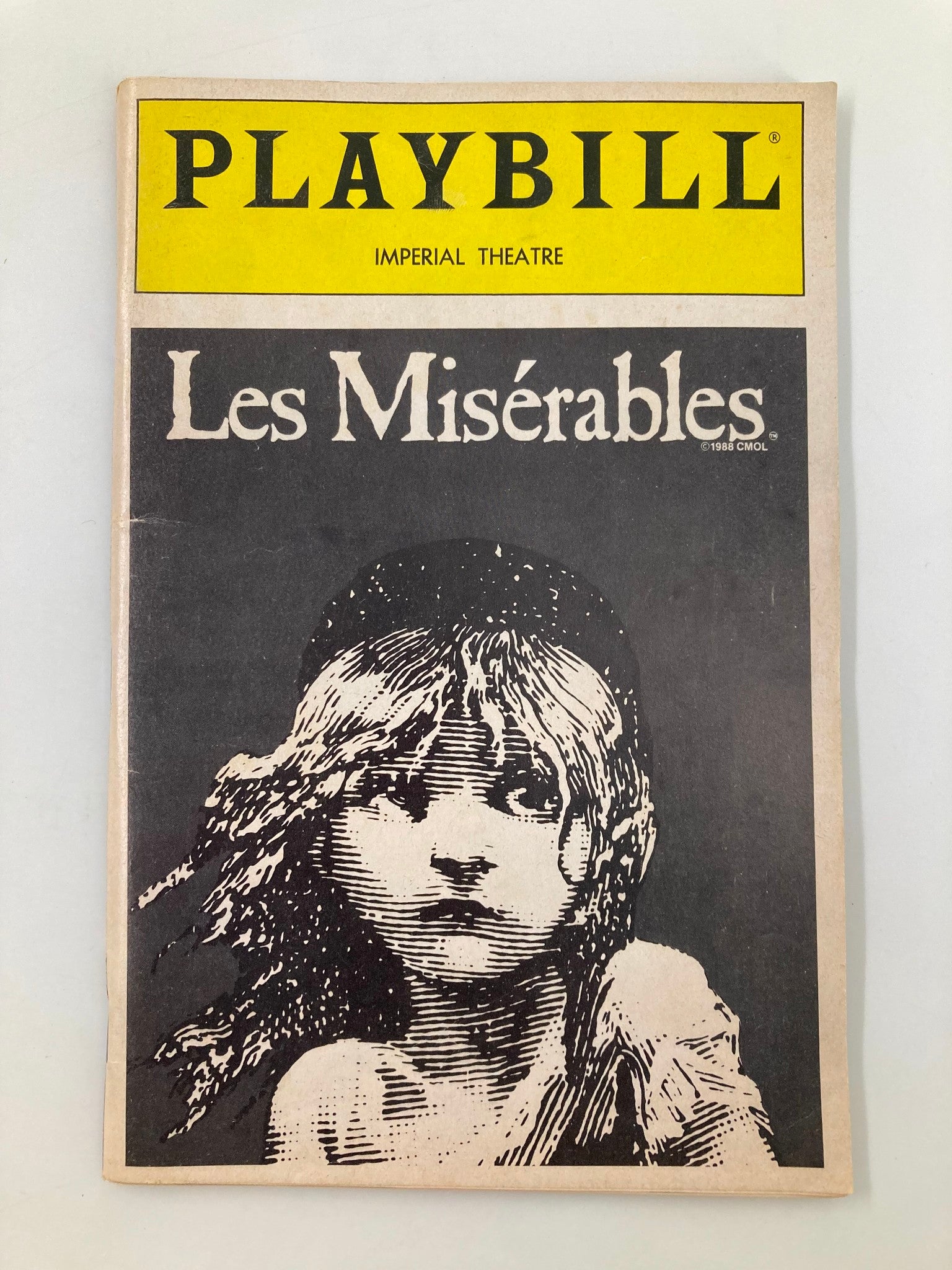 1991 Playbill Imperial Theatre Musical Les Miserables by Claude-Michel Schonberg