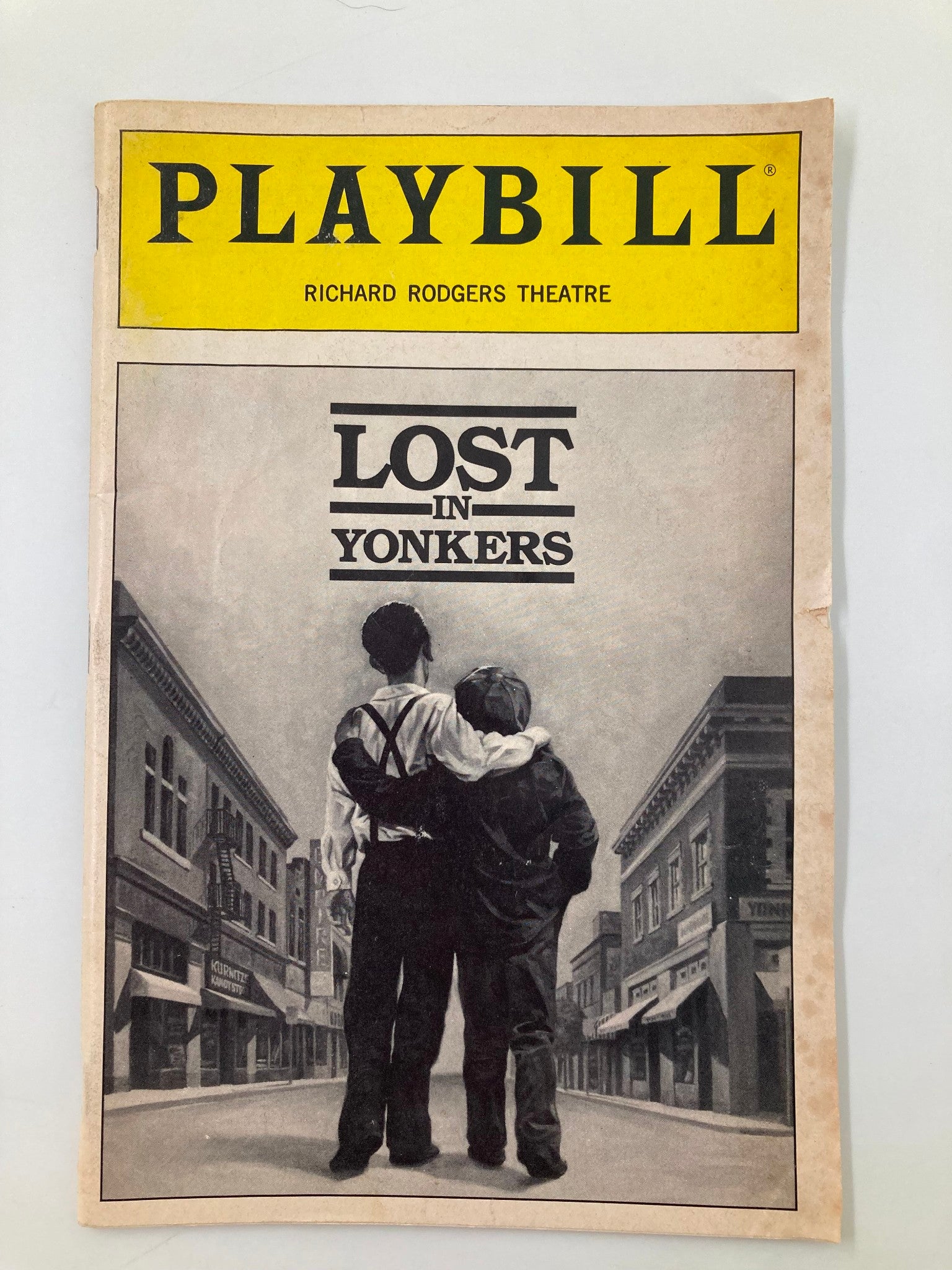 1992 Playbill Richard Rodgers Theatre Lost In Yonkers A New Play Scott Wentworth