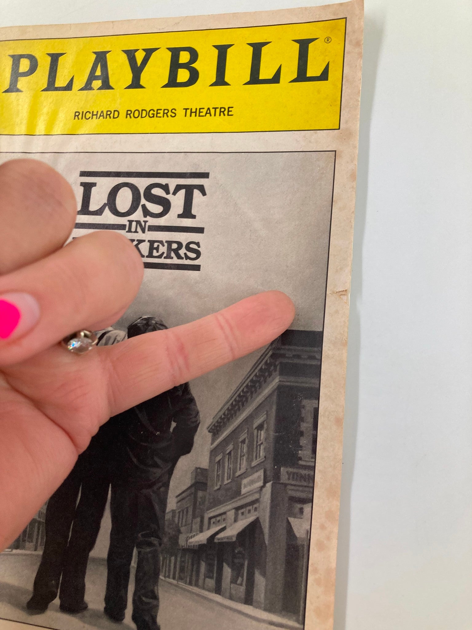 1992 Playbill Richard Rodgers Theatre Lost In Yonkers A New Play Scott Wentworth