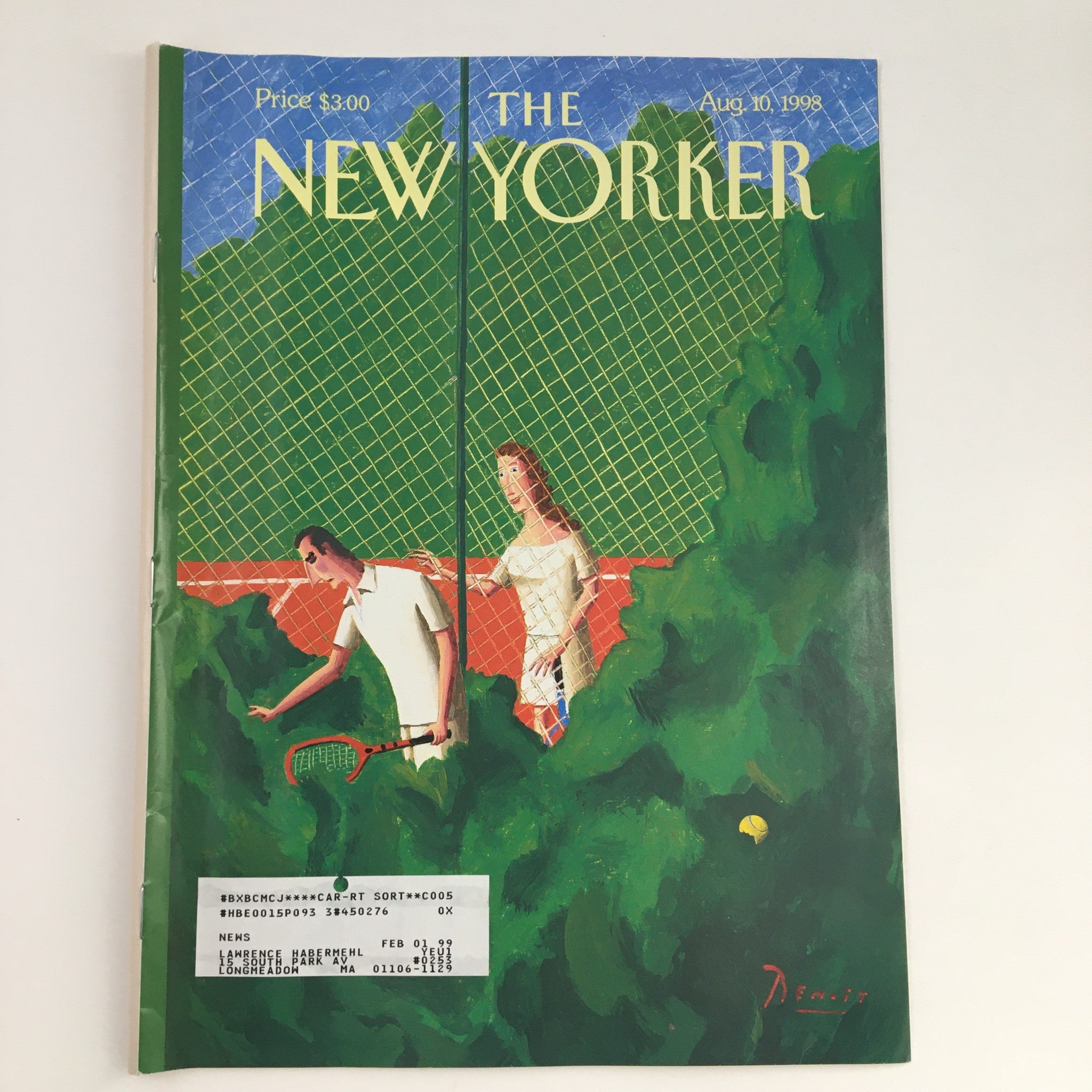 The New Yorker August 10 1998 Full Magazine Theme Cover Art by Benoit van Innis